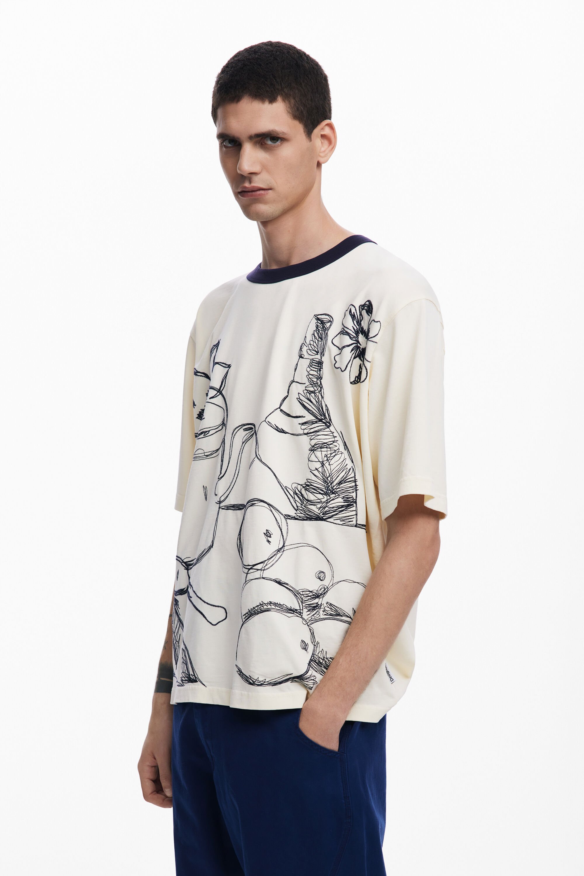Desigual T-shirt met korte mouwen stilleven - WHITE