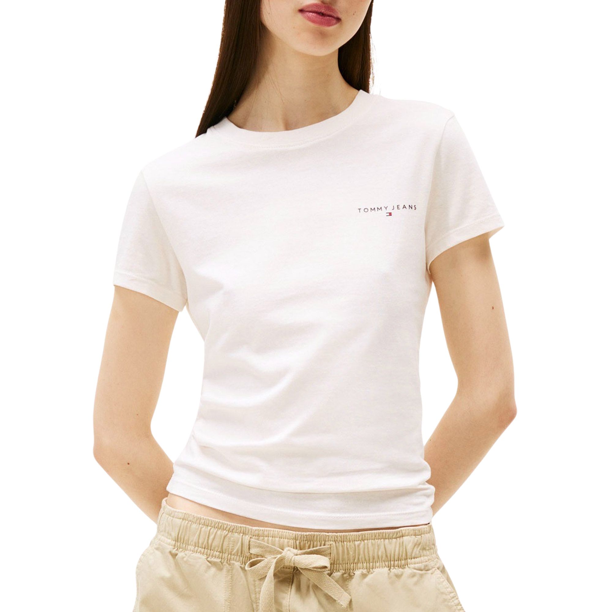 TOMMY JEANS Shirt met korte mouwen TJW SLIM LINEAR SS TEE EXT