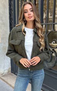Jurkjes Teddy Bomber Jacket Met Rits Eden Army