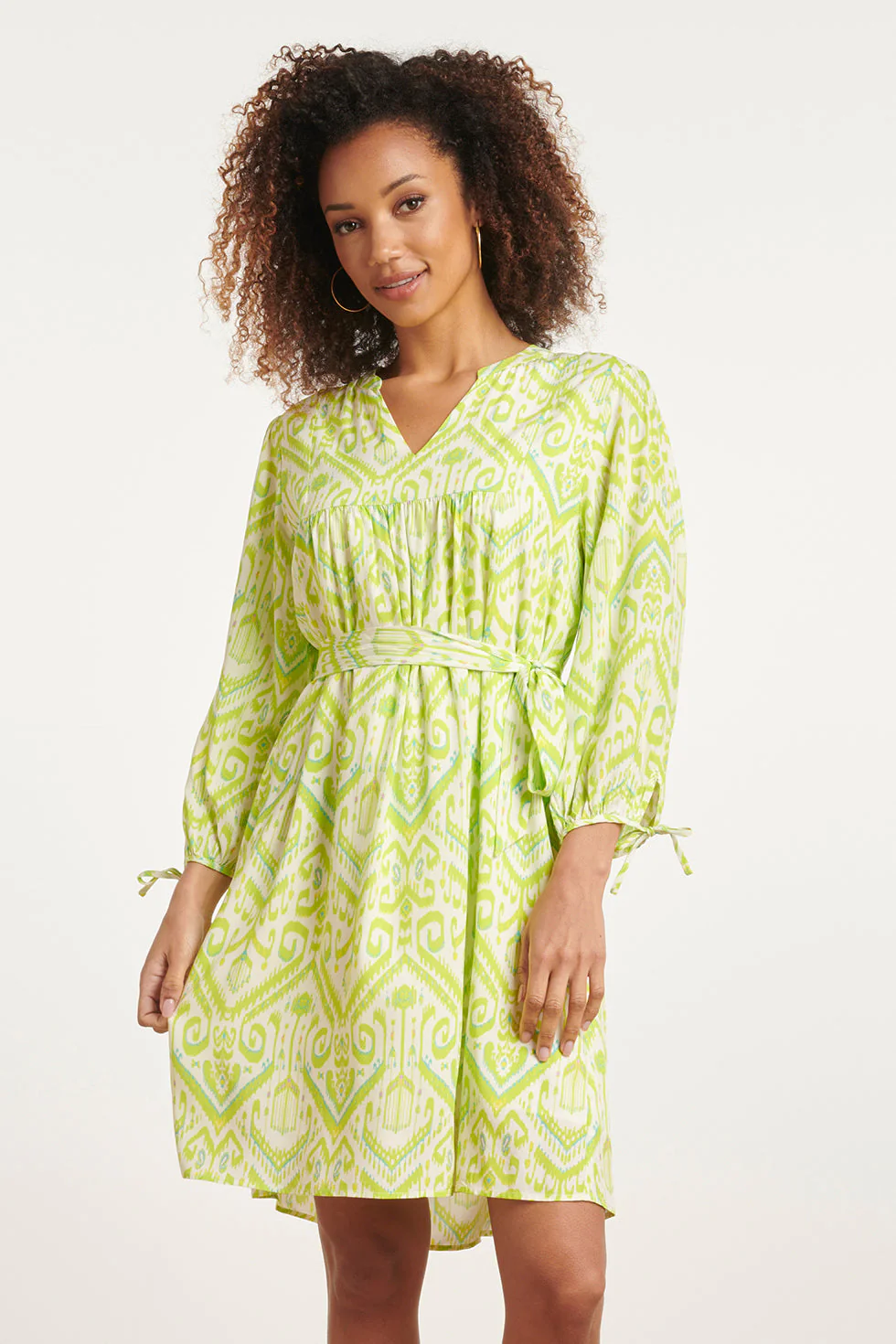 Smashed Lemon 24036 damesmode: korte lime jurk |