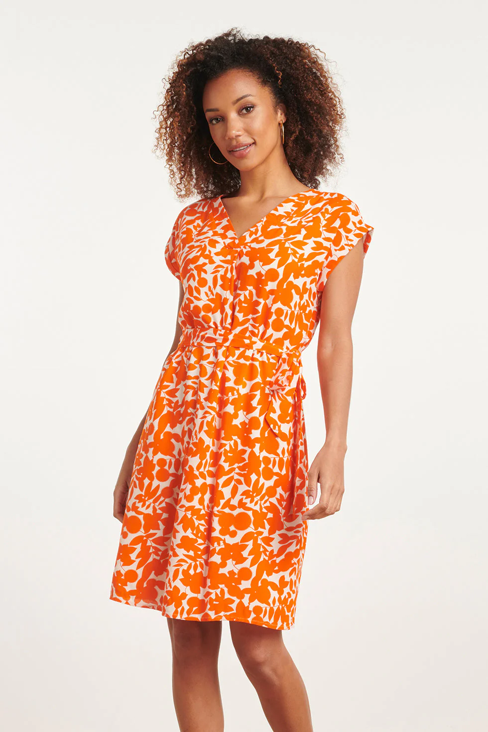 Smashed Lemon 24137 bladerprint jurk |