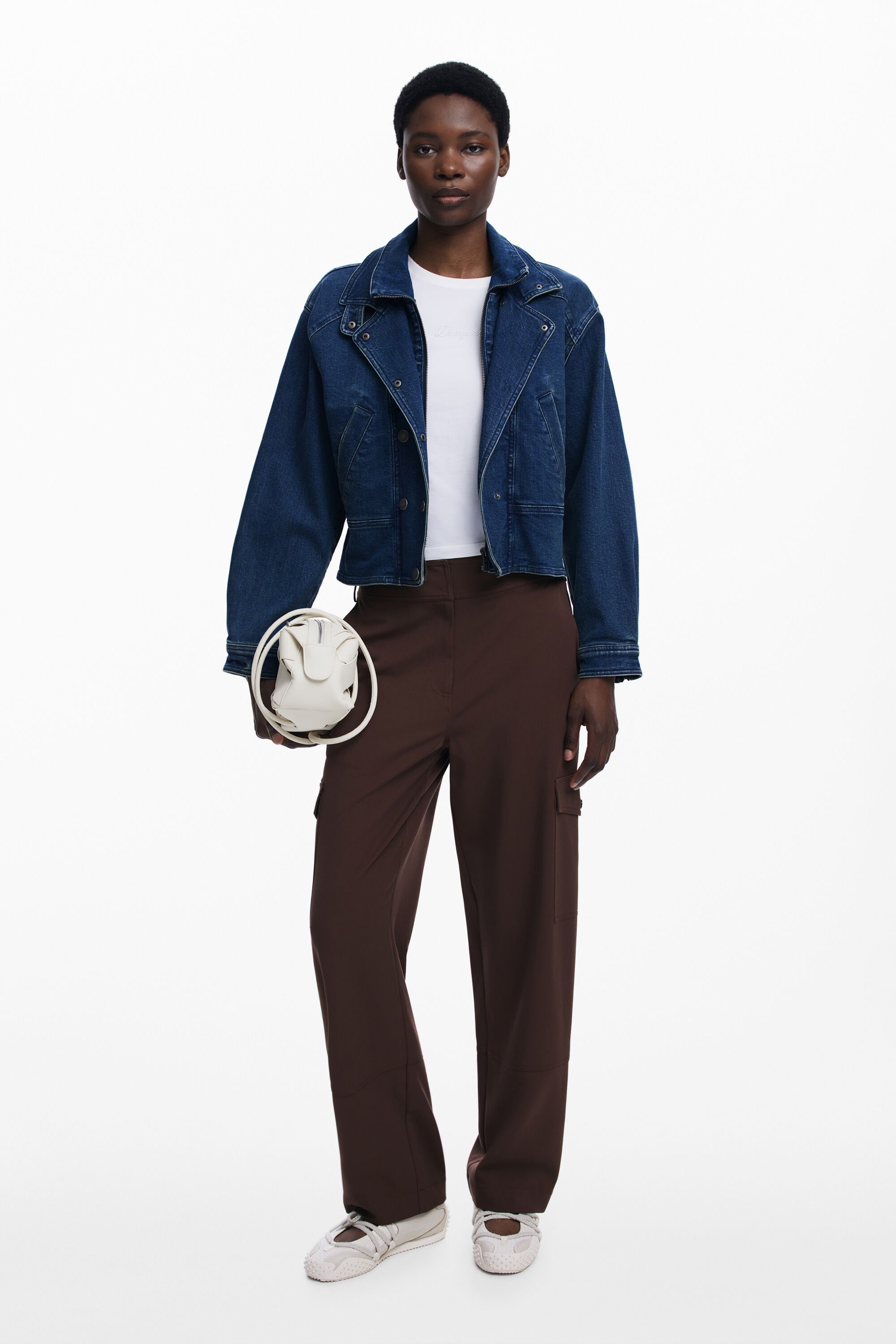 Desigual Tailor cargo broek - BROWN