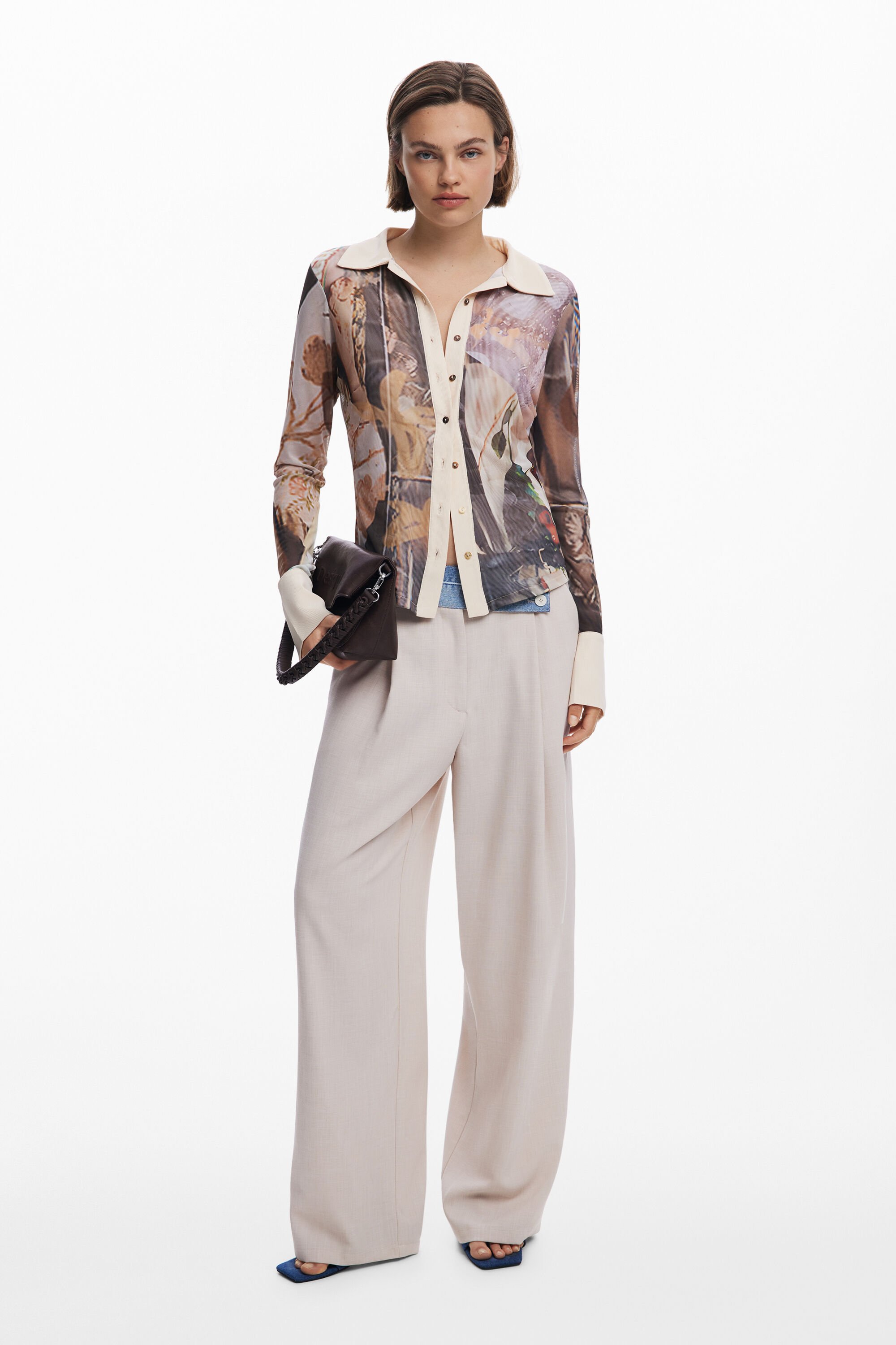 Desigual Hybride lange broek - WHITE