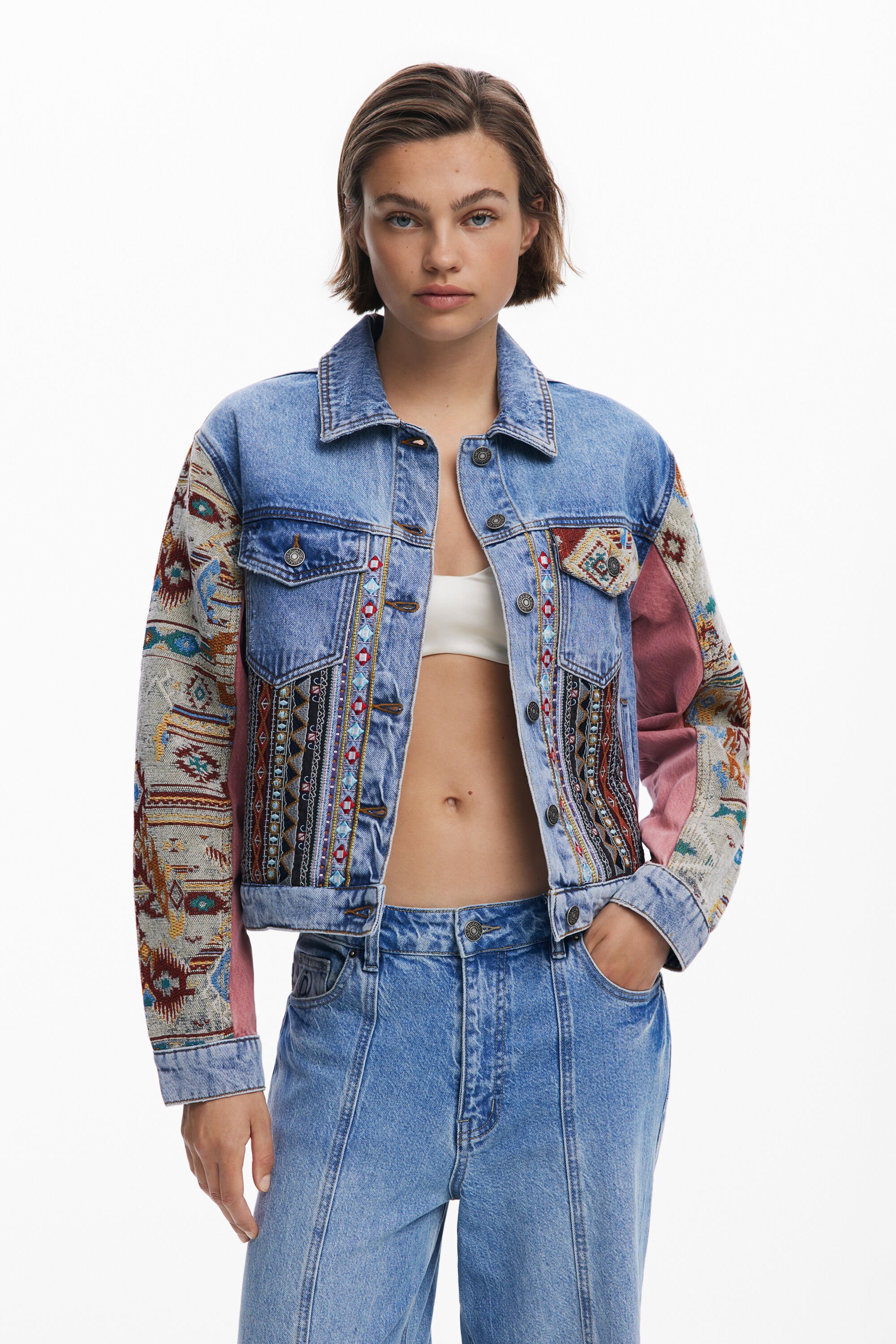 Desigual Boho spijkerjack - BLUE