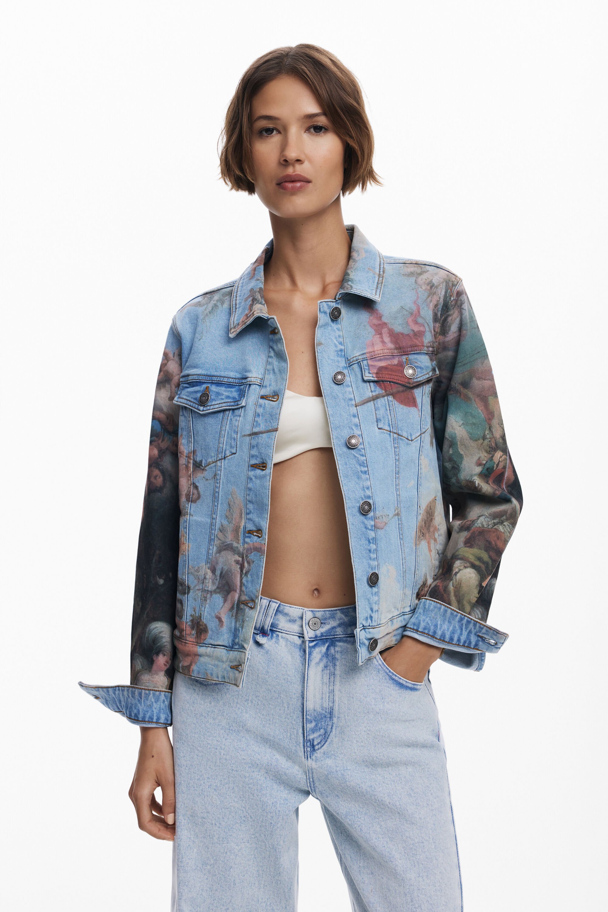 Desigual Frisse spijkerjas - BLUE