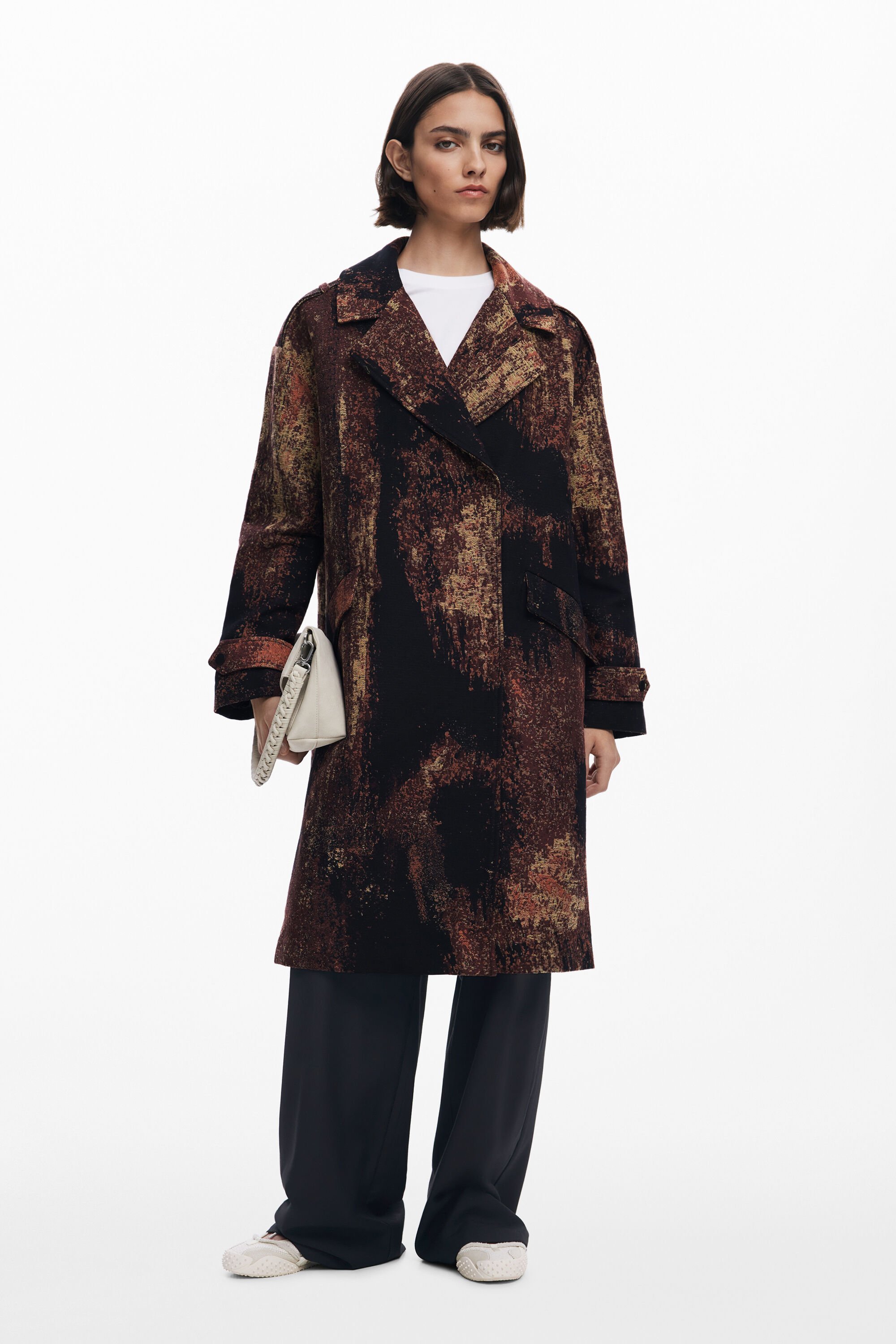 Desigual Mantel ontworpen door Mr. Christian Lacroix - BROWN