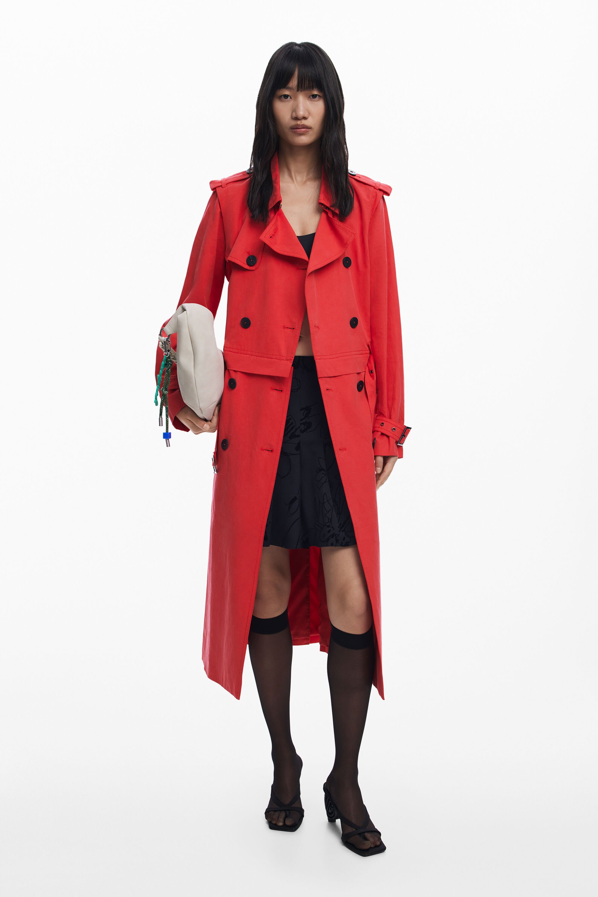 Desigual Afneembare trenchcoat - RED