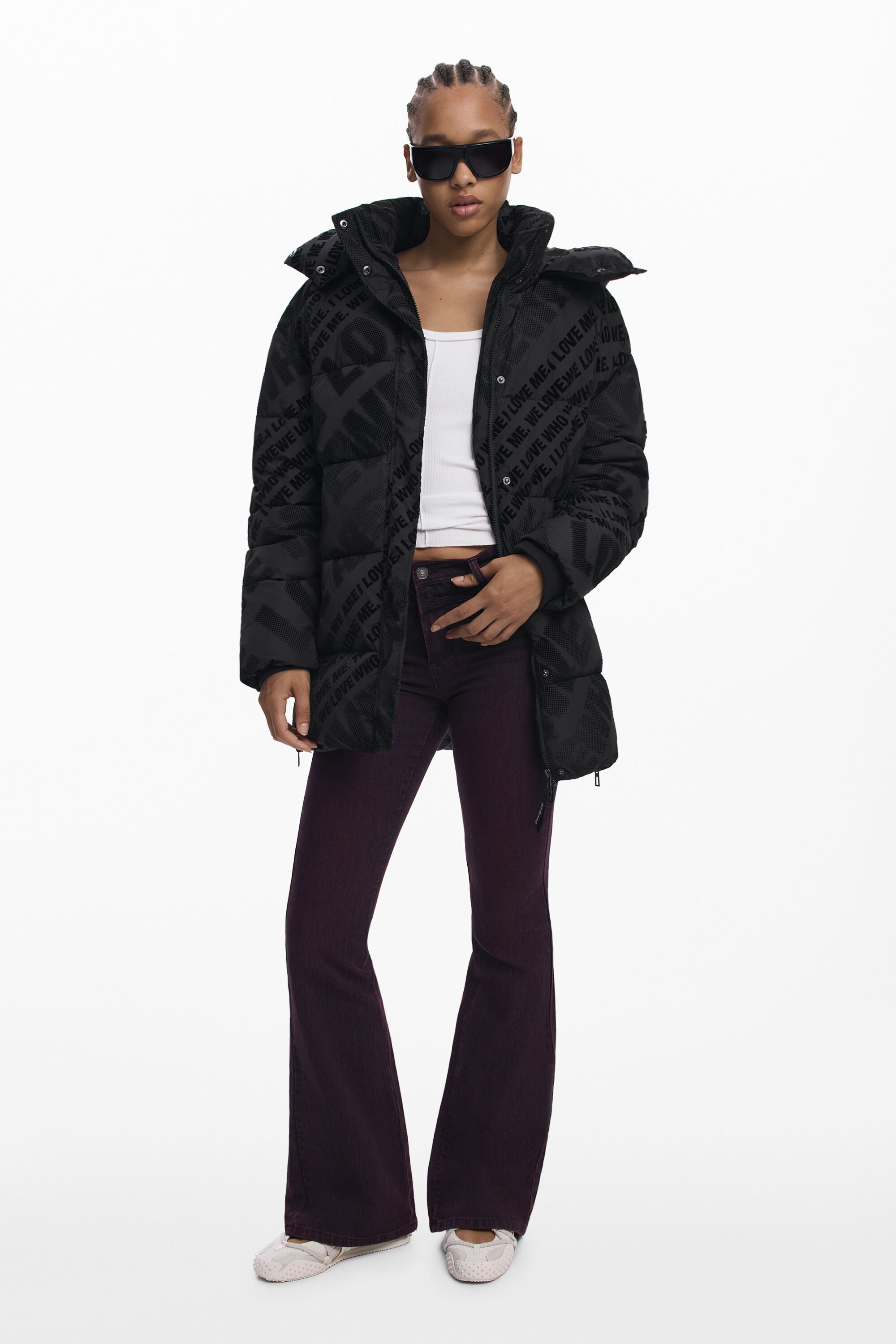 Desigual Gewatteerde jas - BLACK