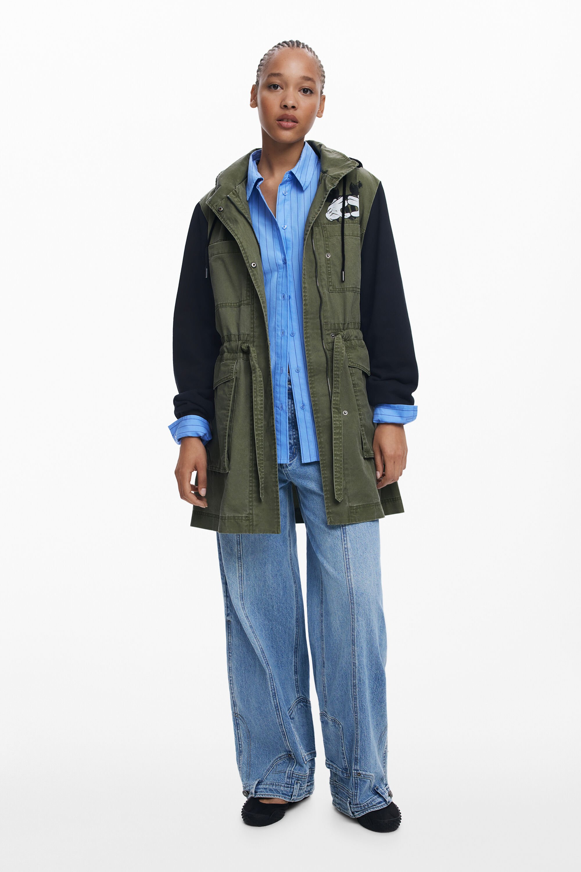 Desigual Gecombineerde Mickey™ parka - GREEN