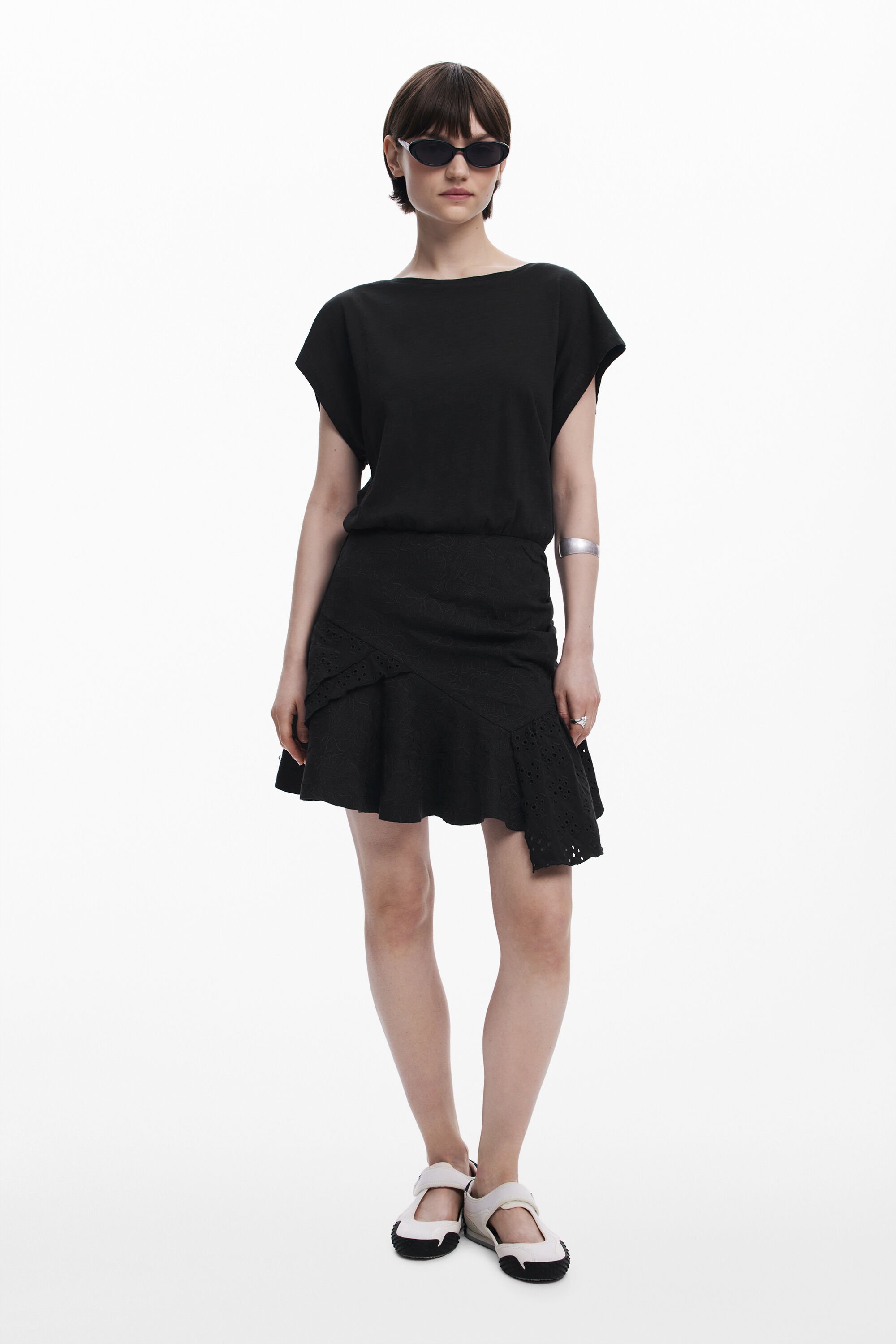 Desigual Korte ballonjurk - BLACK