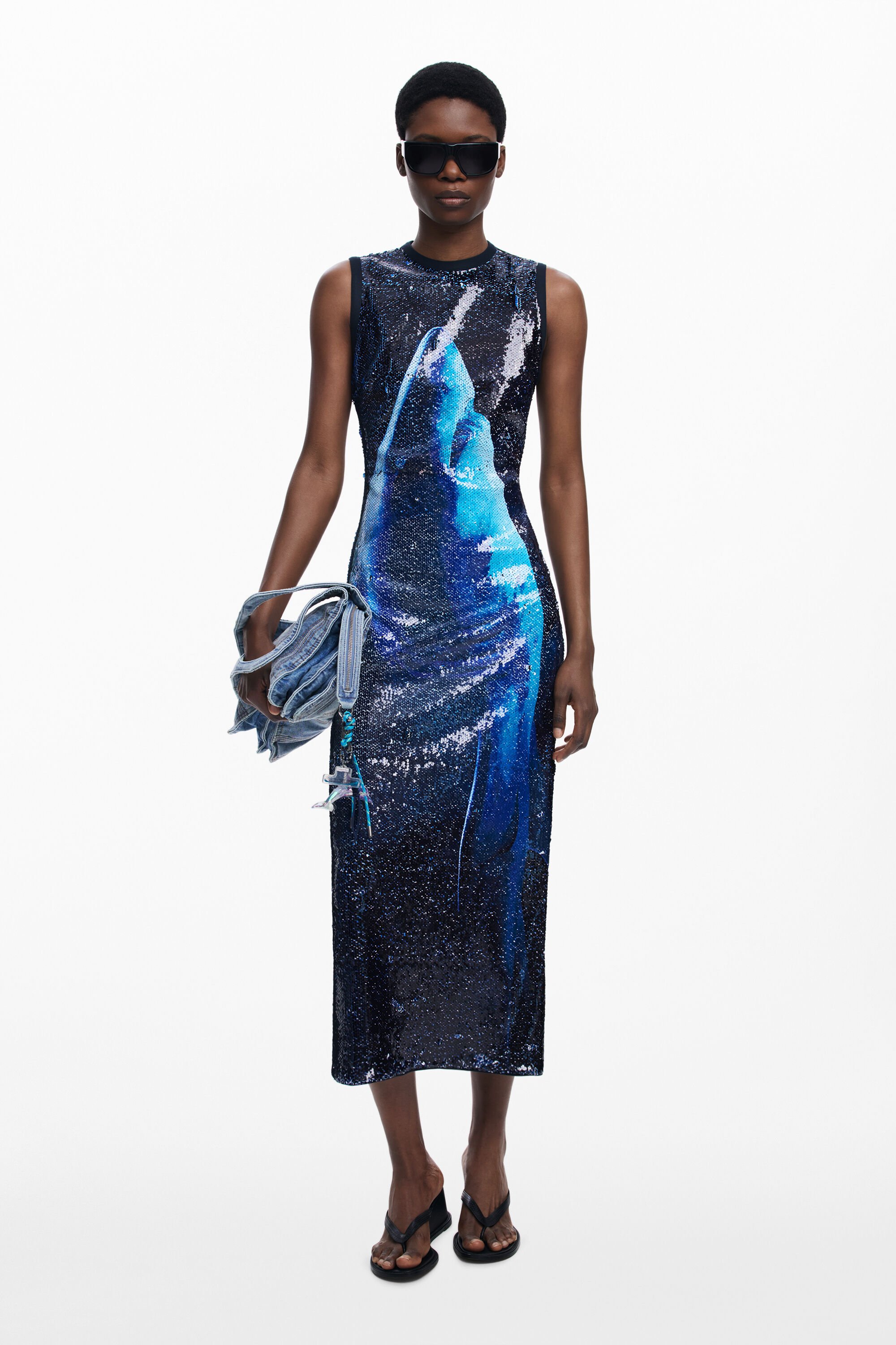 Desigual Reversible paillettenjurk Botter - BLUE