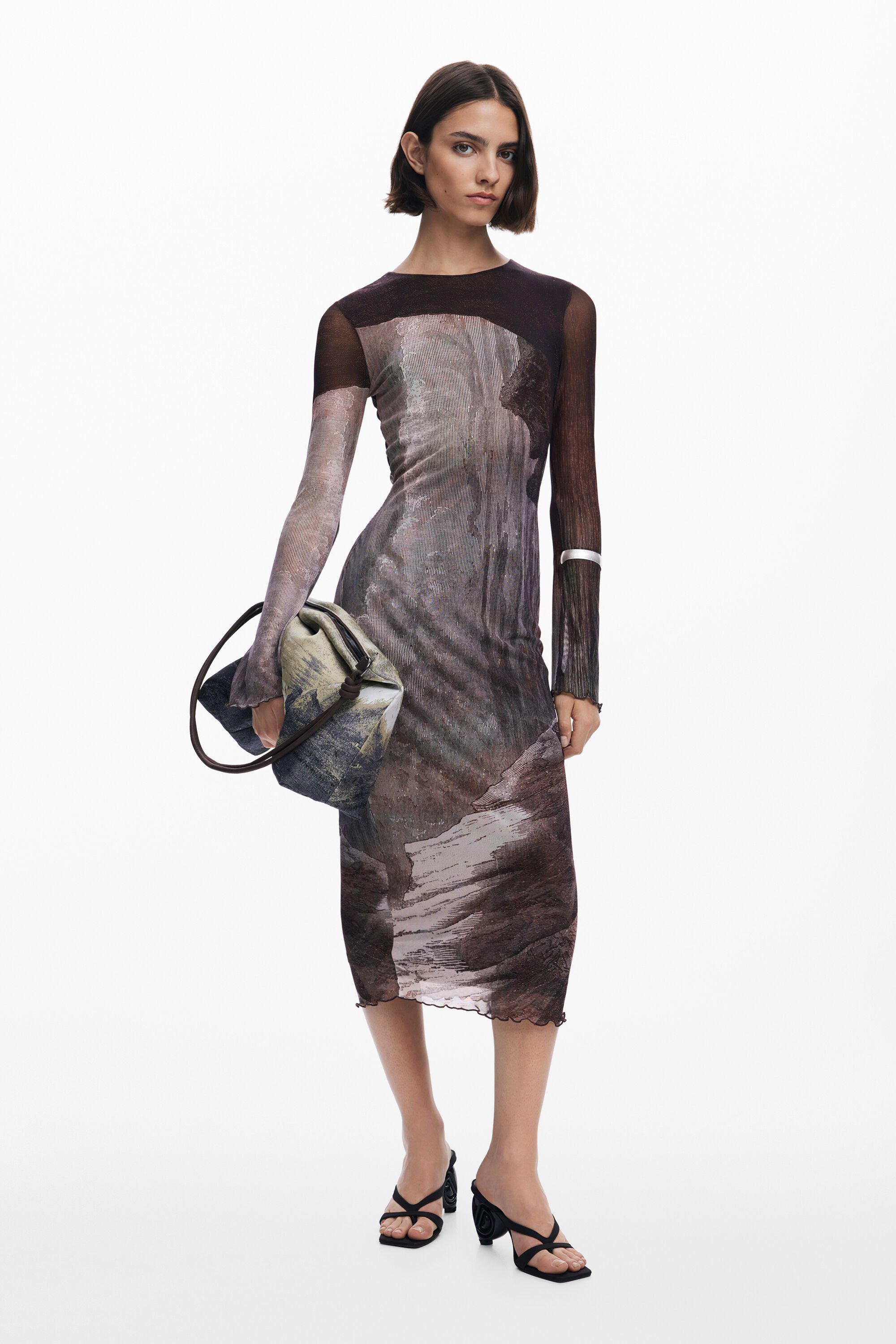 Desigual Jurk ontworpen door Mr. Christian Lacroix - BROWN