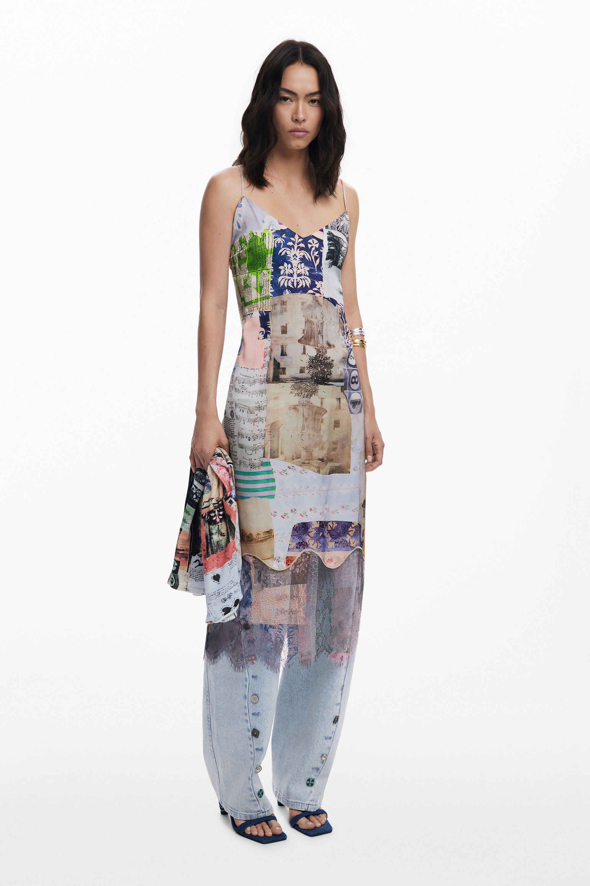 Desigual Collagejurk 2 in 1 - BROWN