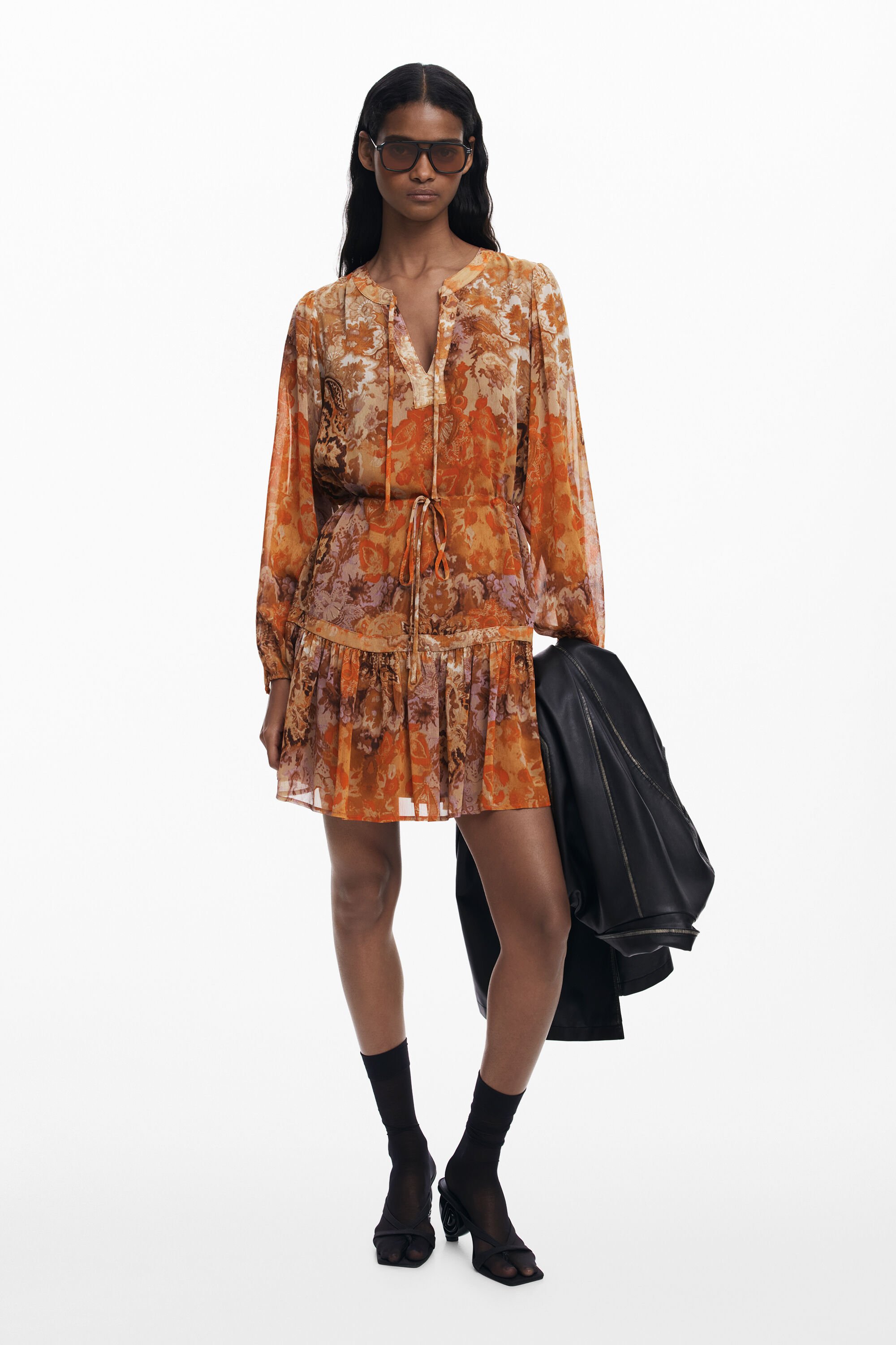 Desigual Boho Paisley-jurk - ORANGE