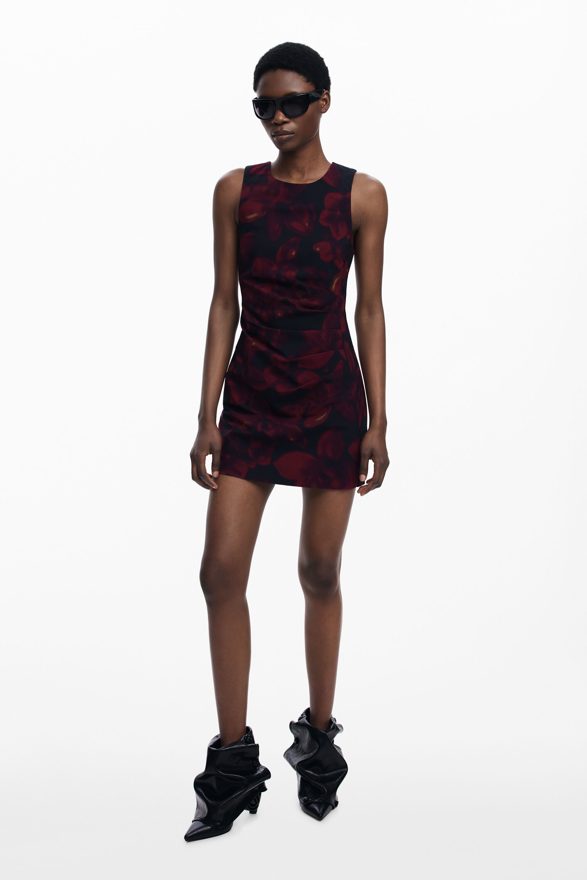 Desigual Gerimpelde pichi-jurk - RED