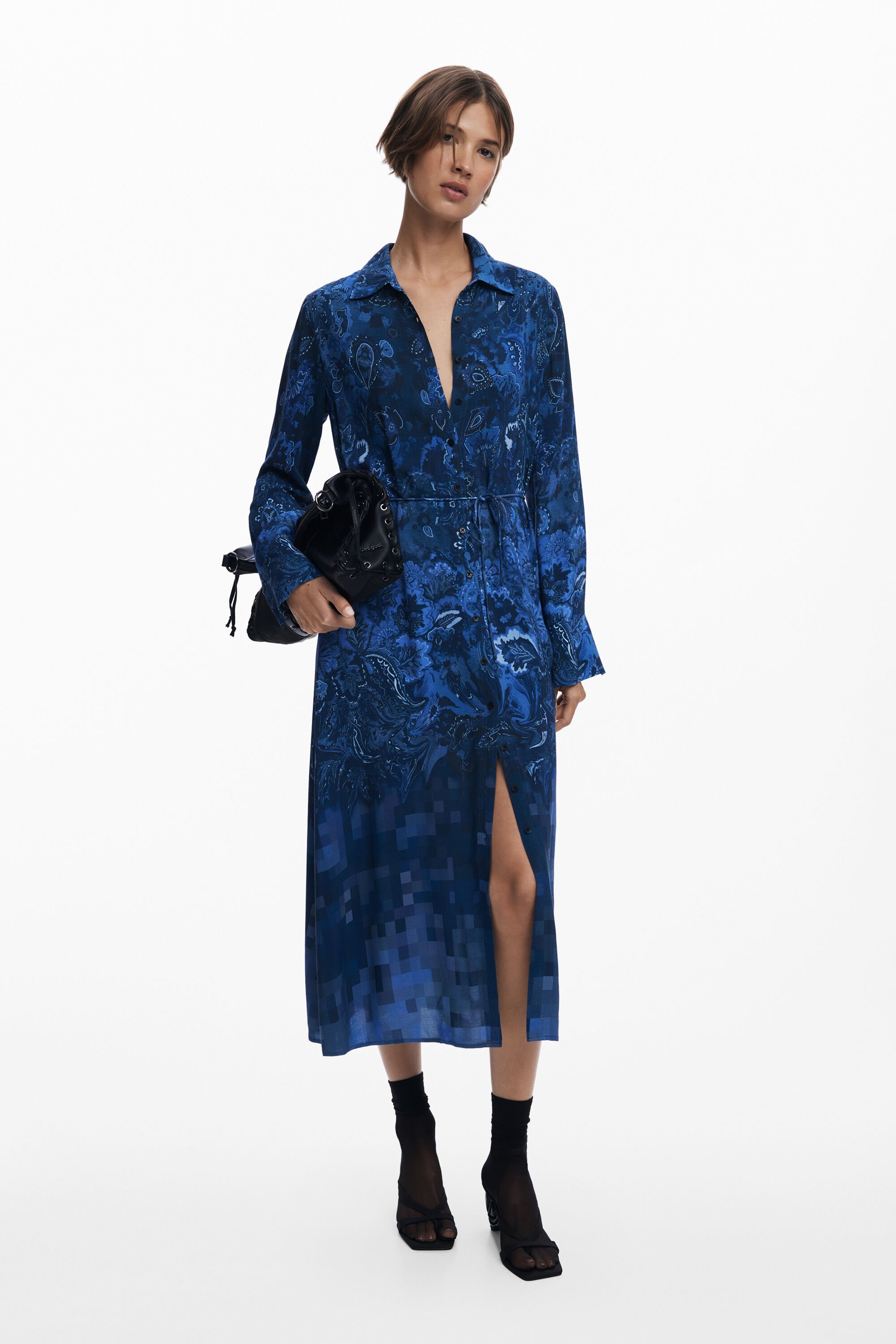 Desigual Paisley overhemdjurk - BLUE