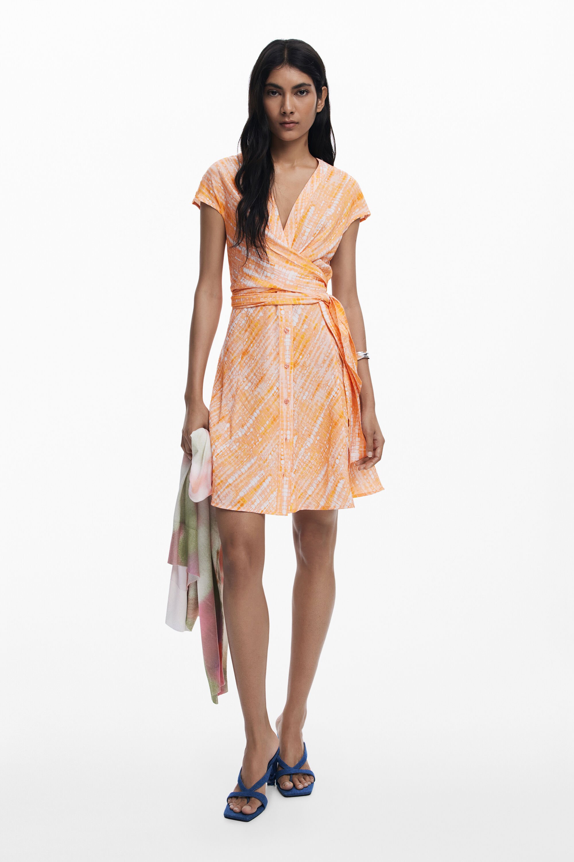Desigual Korte overslagjurk - ORANGE