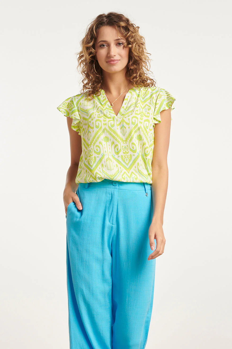 Smashed Lemon 24037 flowy lime zomertop |