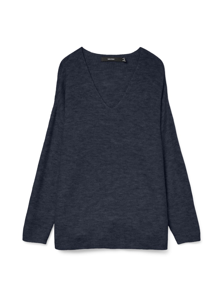 Vero Moda Vmcrewlefile ls v-neck blouse noos navy