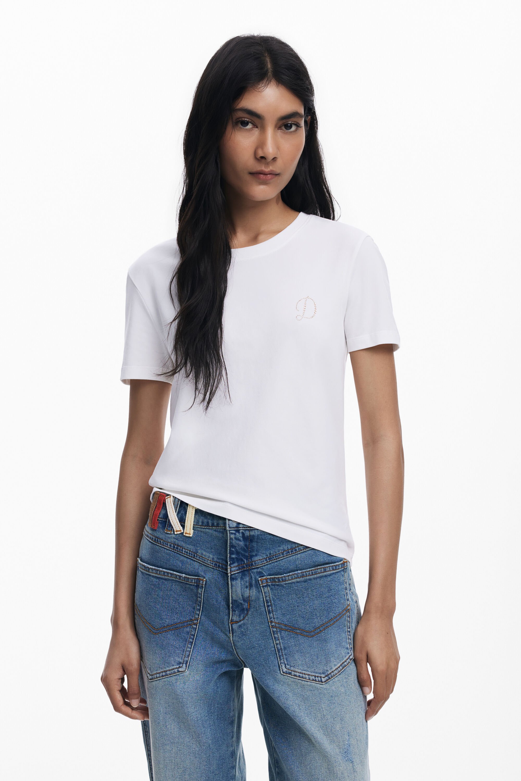 Desigual T-shirt D strass - WHITE