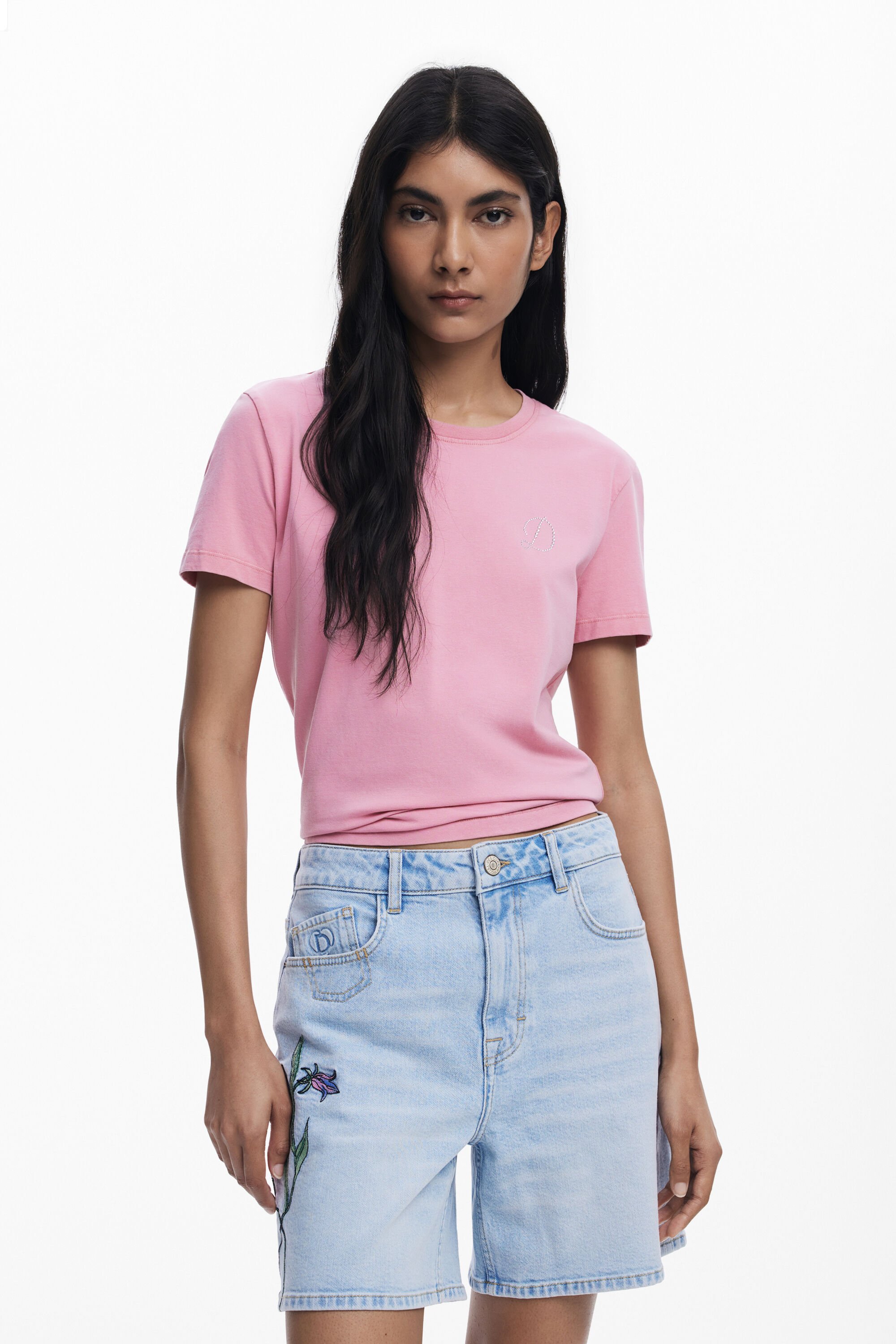 Desigual T-shirt D strass - RED