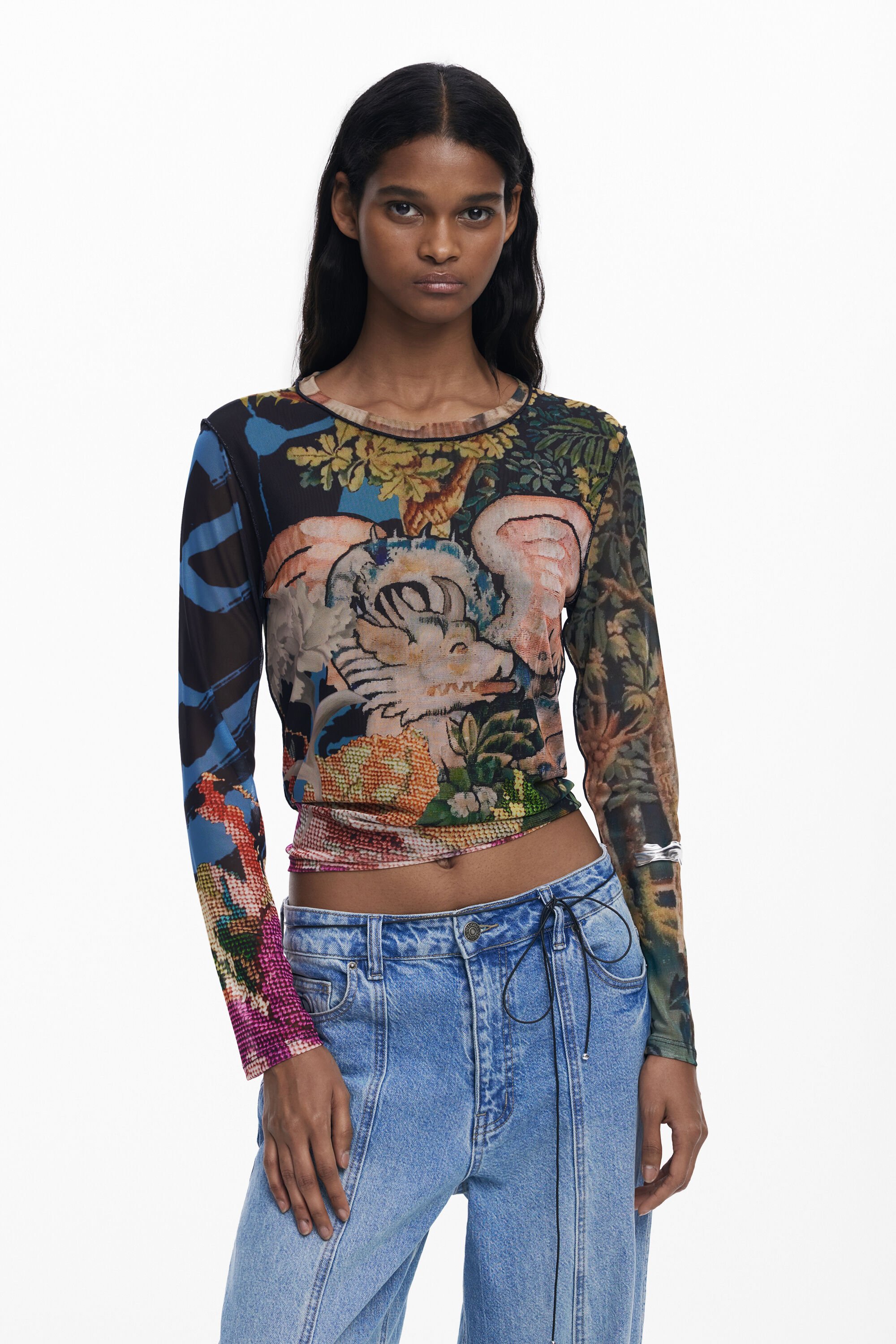 Desigual T-shirt ontworpen door Mr. Christian Lacroix - BLUE