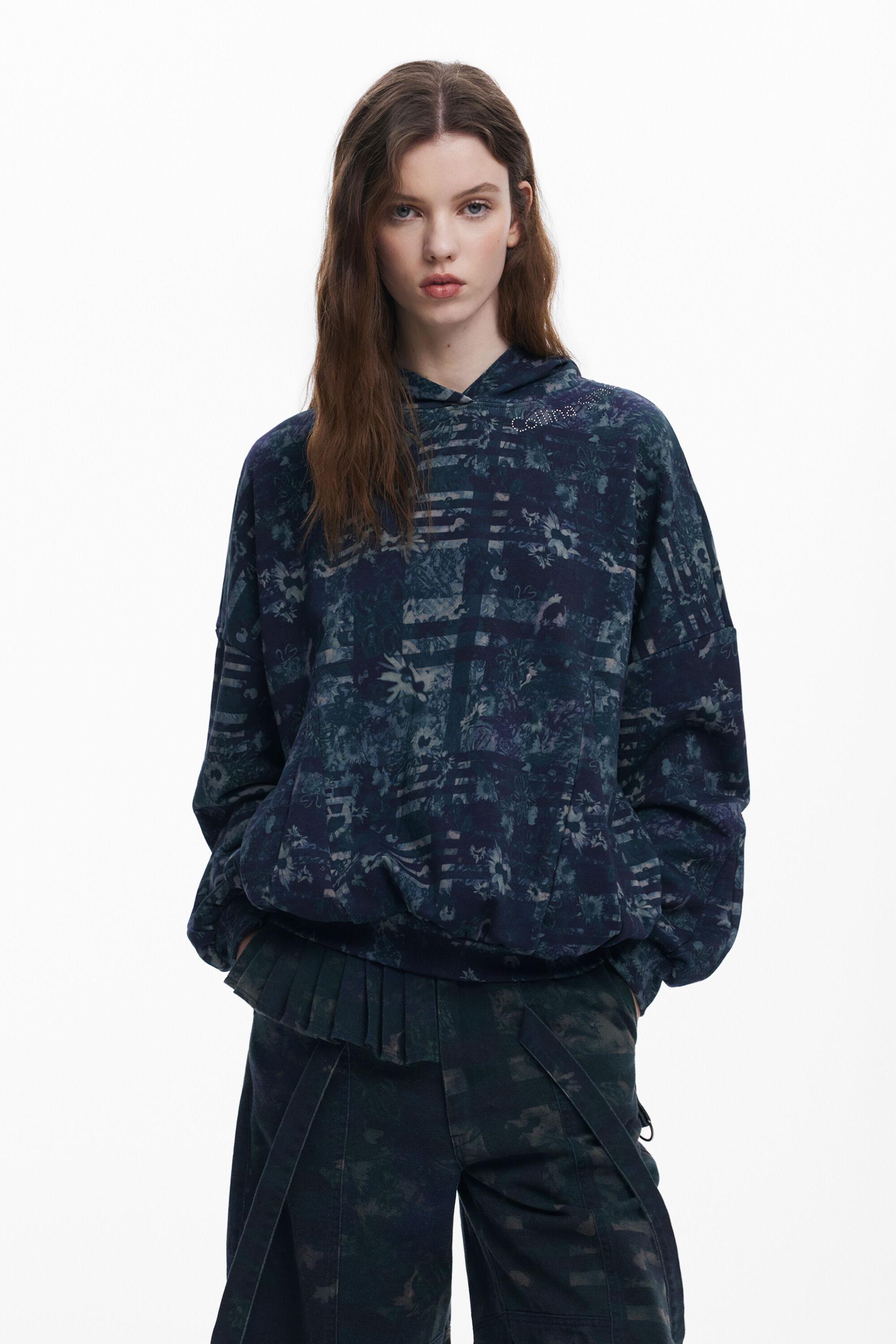 Desigual Oversize sweatshirt Collina Strada - BLACK