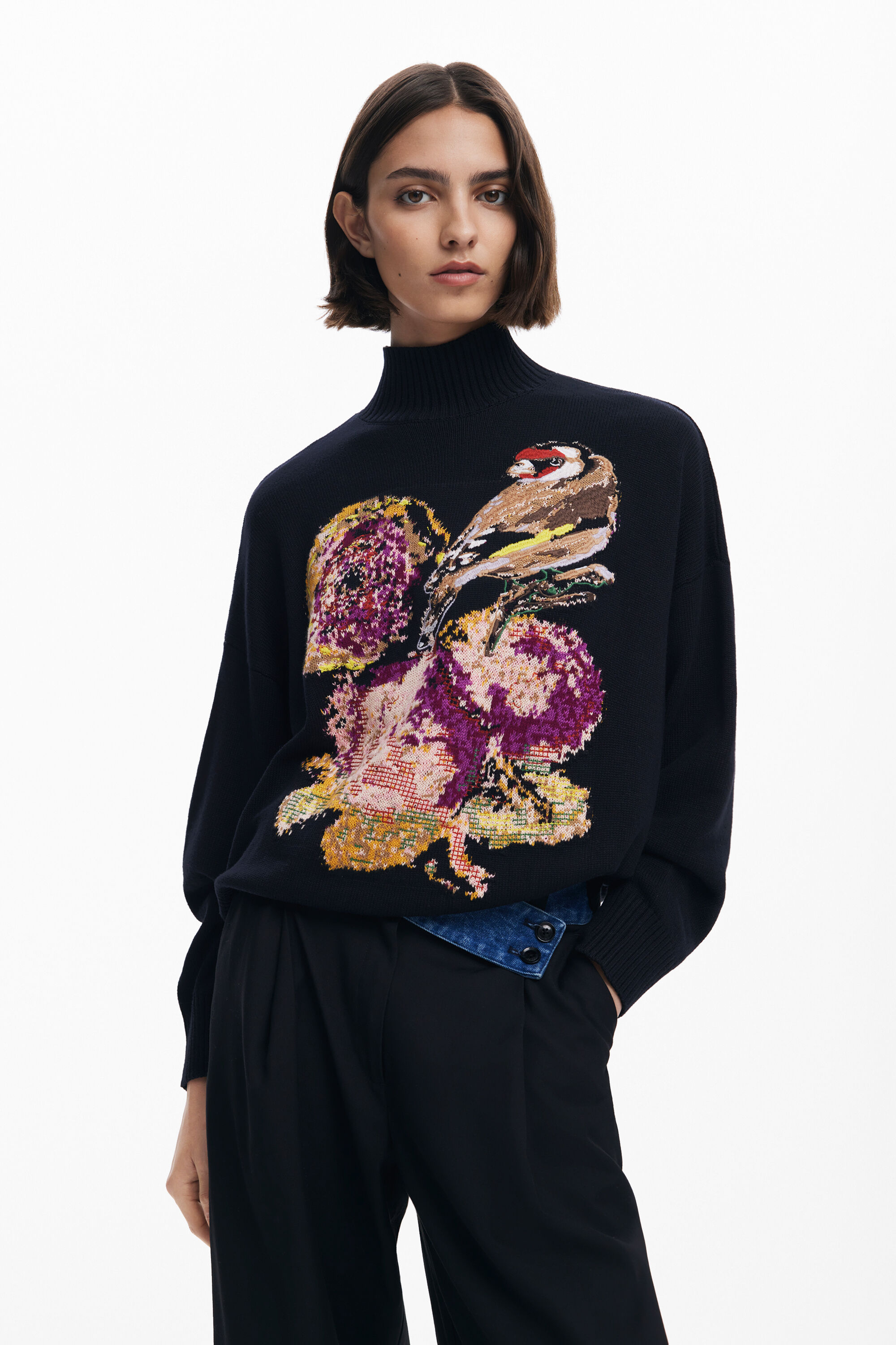 Desigual Trui ontworpen door Mr. Christian Lacroix - BLACK