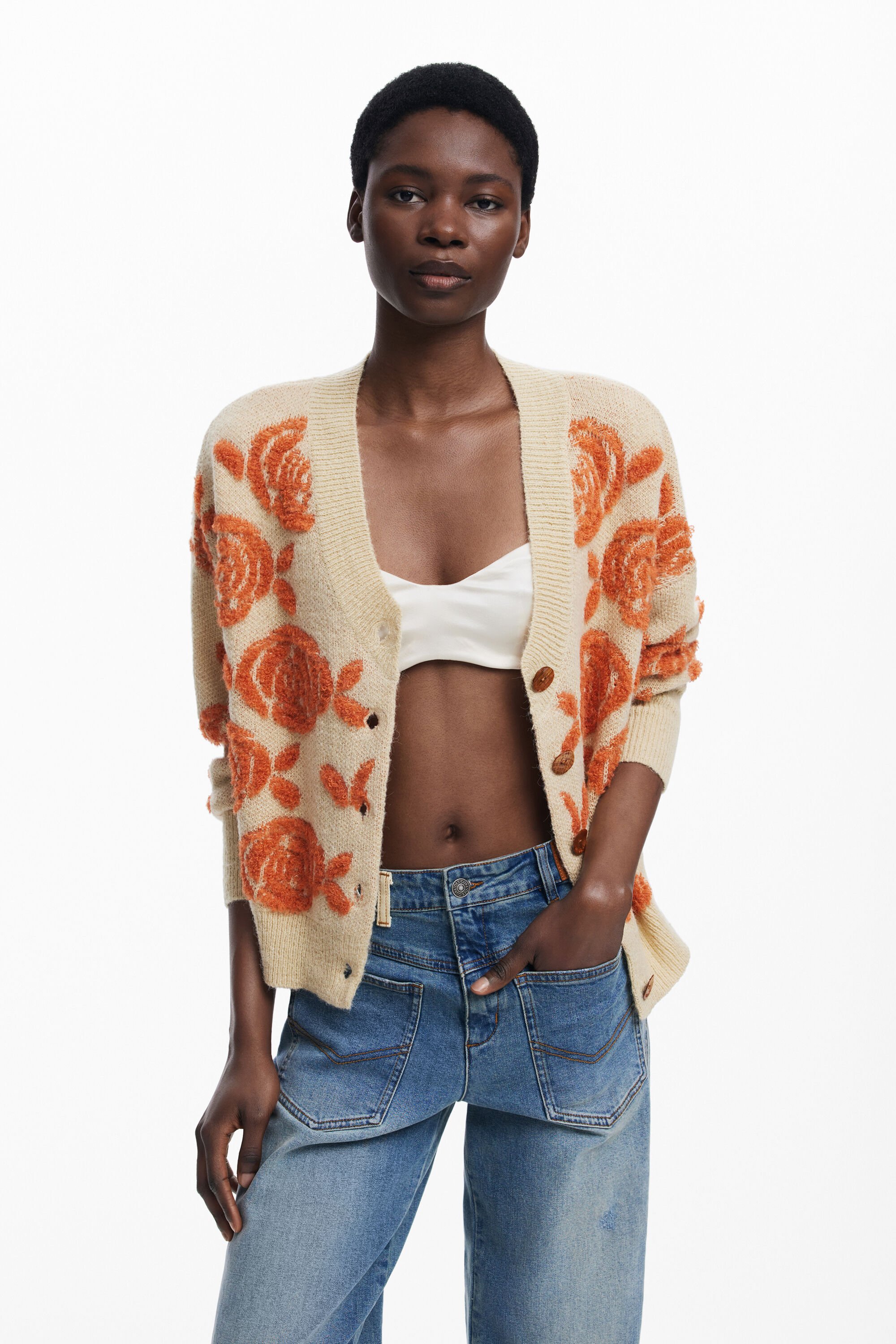 Desigual Roze knooptrui - WHITE