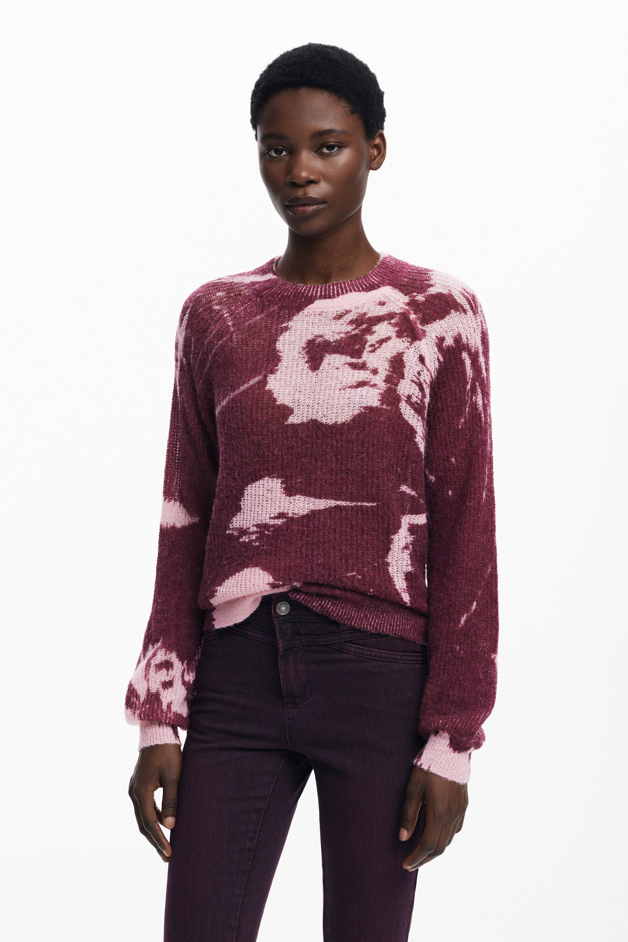 Desigual Arty-textuur trui - RED