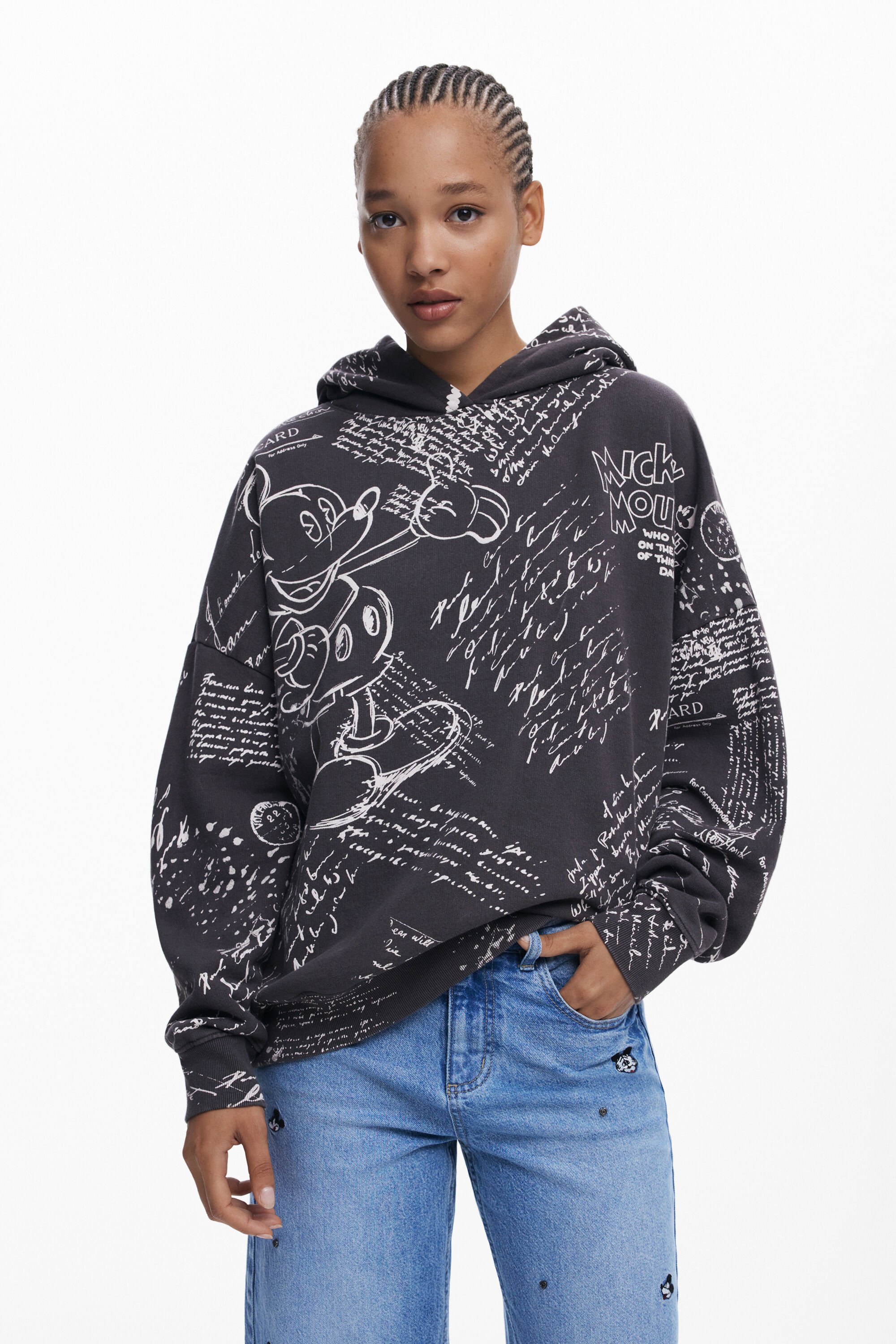 Desigual Mickey™ sweatshirt met letters - BLACK