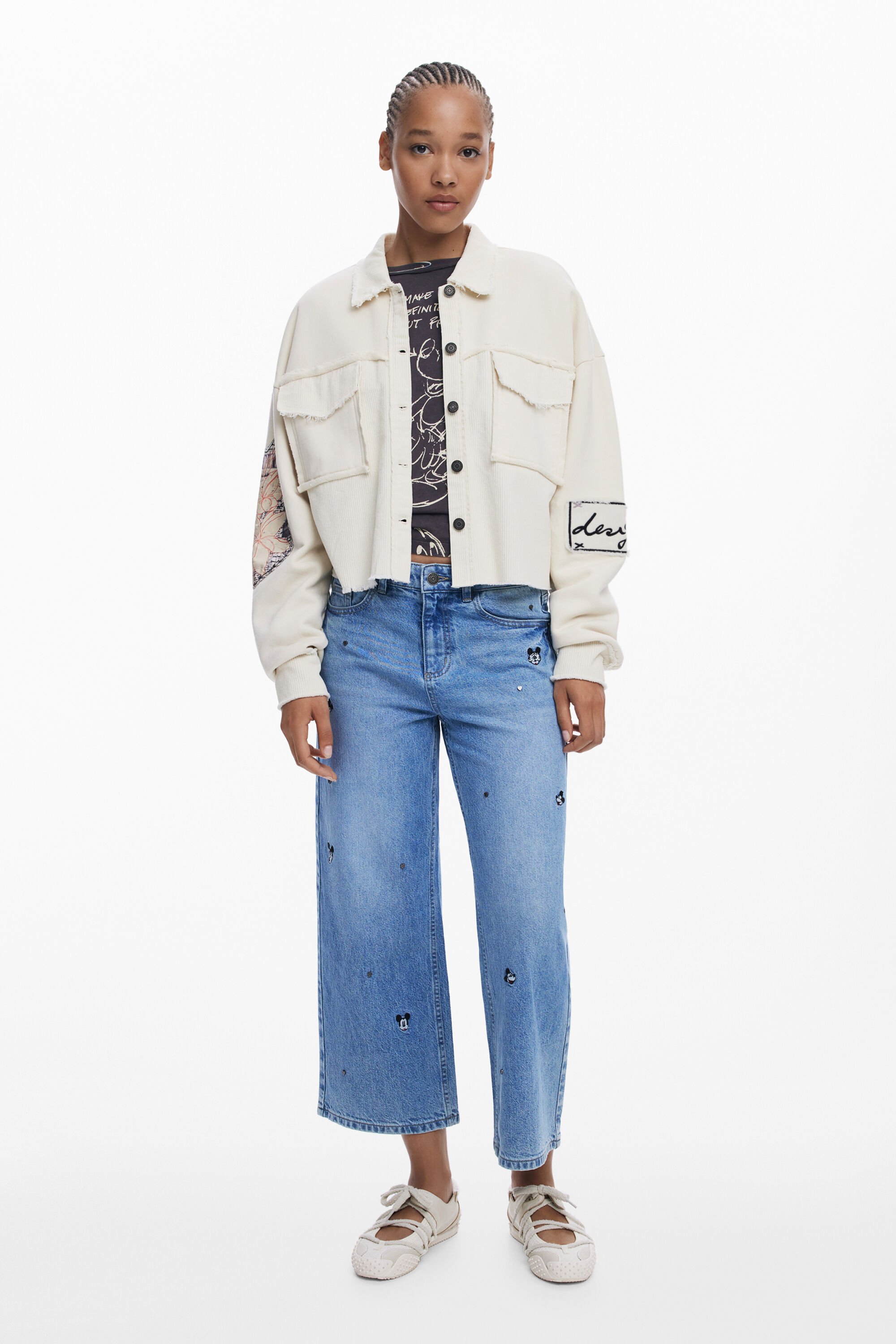Desigual Mickey™ sweatshirt-achtige jas - WHITE