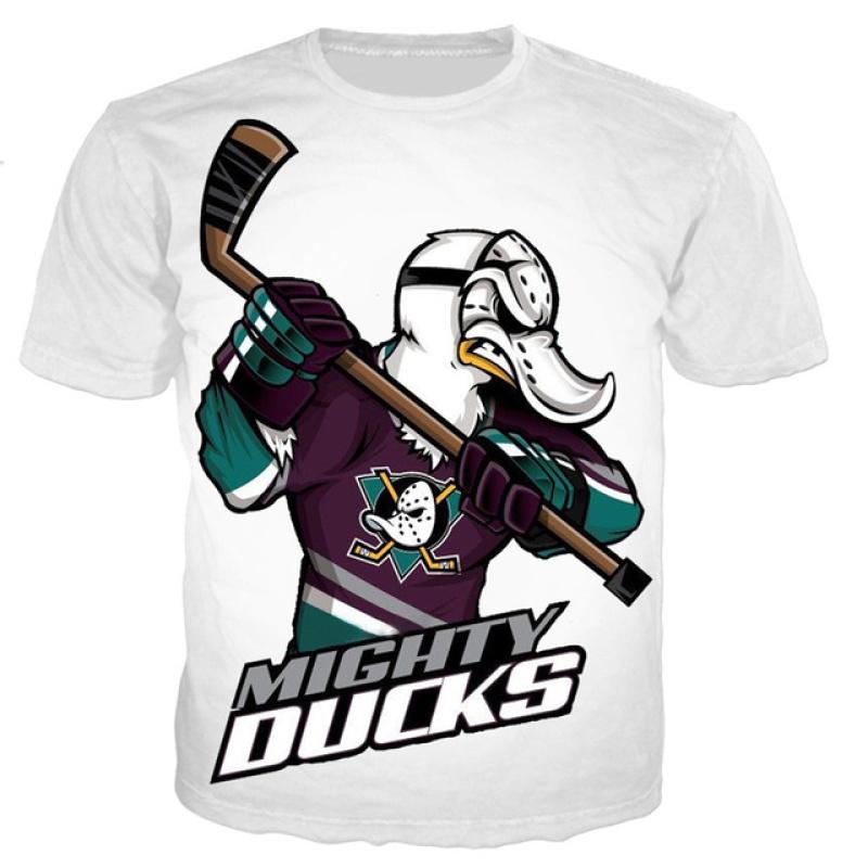 ETST WENDY Zomer Grappig Mighty Duck Grafisch T-shirt Voor Mannen Streetwear Jongens En Meisjes Casual Gezellige Trend All-Matched T-shirts Tee Tops L