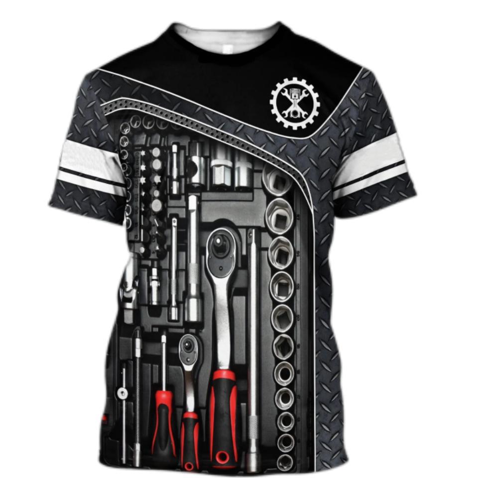 Xr 01 Mannen T-shirt Vintage T-shirt Zomer Kleding Mechanisch Gereedschap Foto's 3d Print Tops 6xl Straat Casual Sport Oversized Trui tops 3XL