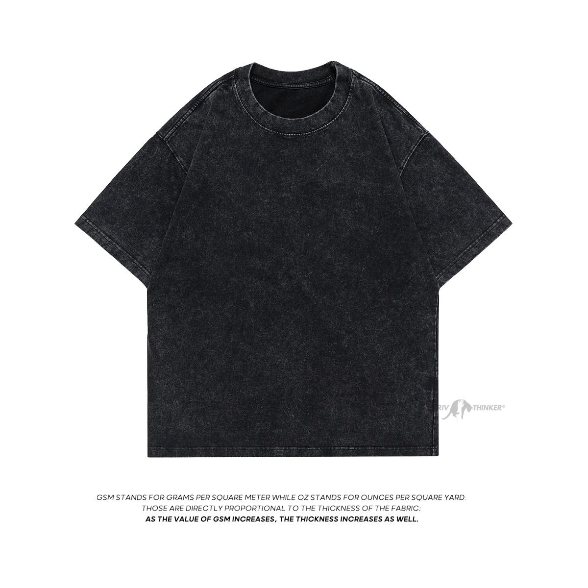 FEGKZLI Fashion Zware Stof Vintage Mannen Oversized Tees 2023 Zomer Korte Mouw Casual O Hals Man T-shirt Zuur Gewassen T-shirts Tops XL