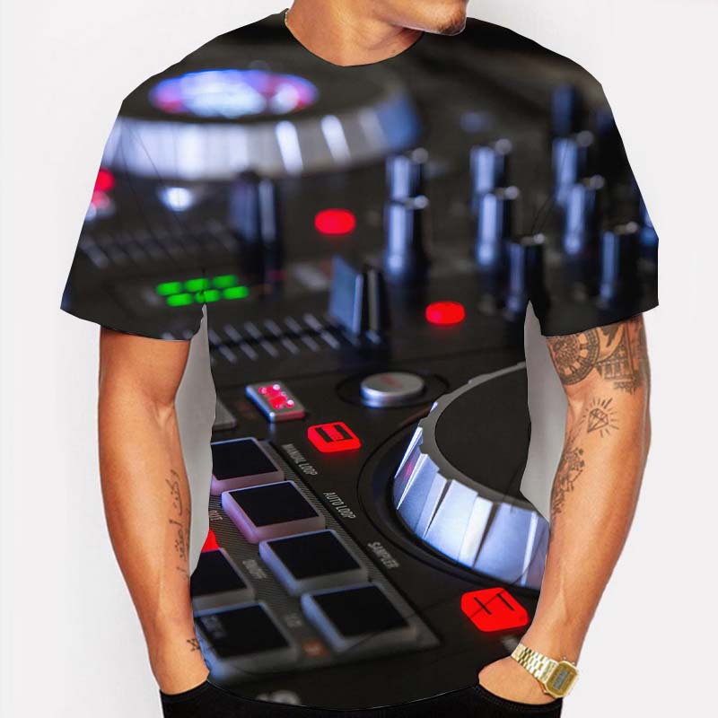 TIP723 Zomer Mannen Kleding t-shirt Hip Hop Cool Nachtclub Rave Party 3D Ik ben DJ Afdrukken Casual T-shirt Harajuku oversized T-shirts 4XL