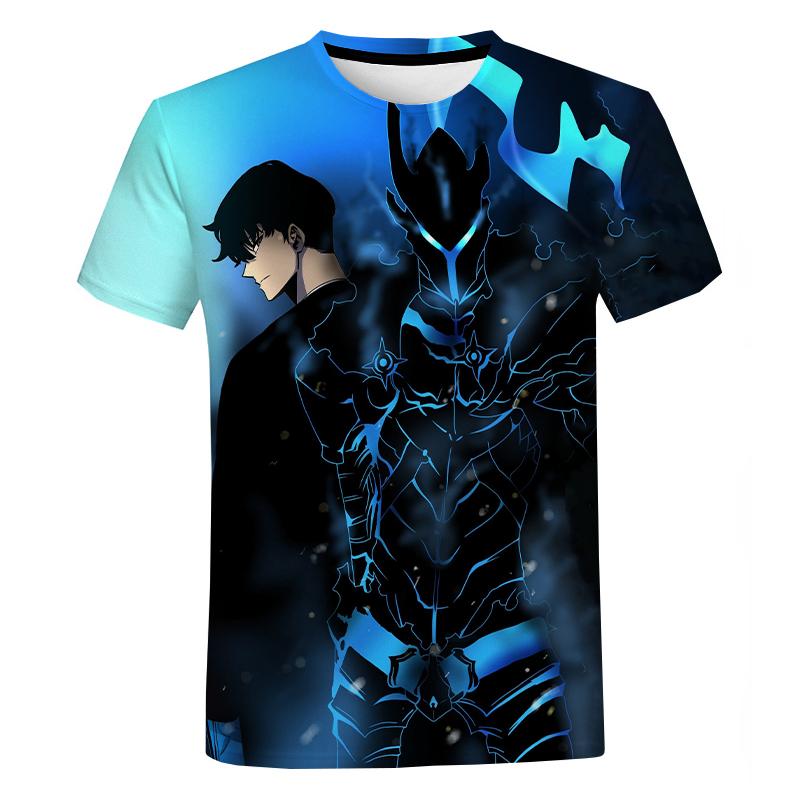Baibao QIQI Anime Solo Nivellering T-shirt Mannen Vrouwen Zomer Mode 3D Gedrukt T-shirt Casual Harajuku Stijl T-shirt Streetwear Oversized Tops S