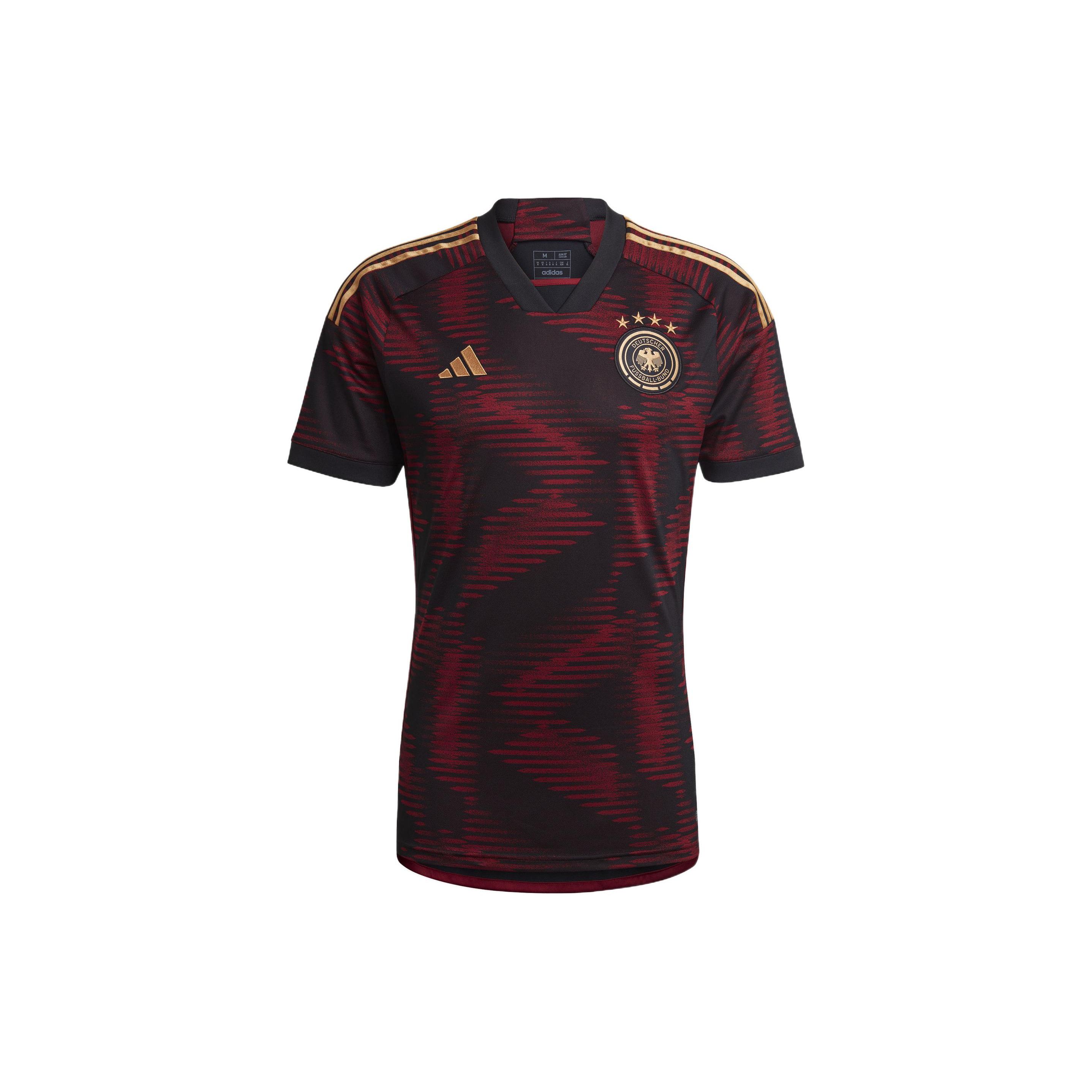 Adidas 2022 Qatar World Cup Duitsland Uit Fan Korte Mouw Voetbalshirt Heren Tops Zwart HJ9604 M
