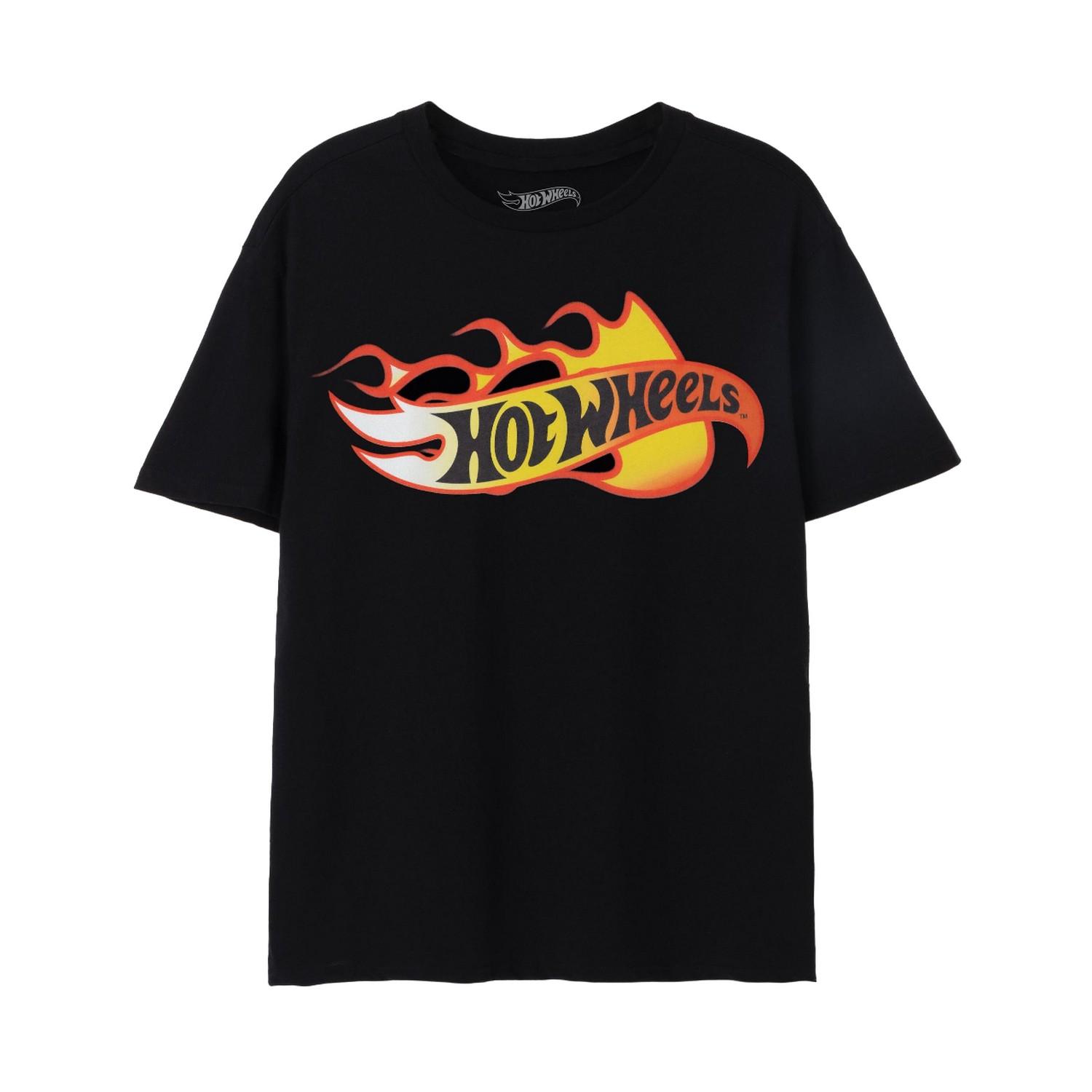 Hot Wheels T-shirt met vlammenlogo voor heren 3XL zwart