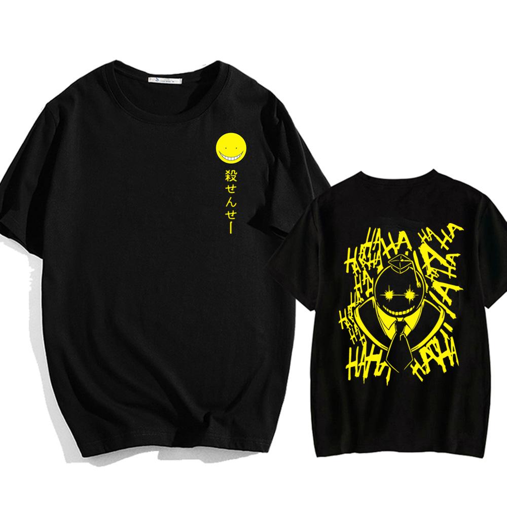 New Young Japanse Anime Assassination Classroom Korte Mouw Cosplay Korosensei Print Mode Zomer Heren T-shirt Hip Hop Top XXXL zwart