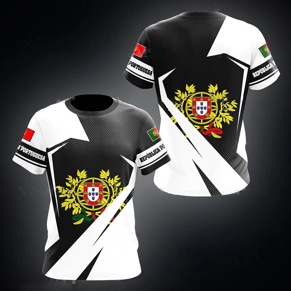 ETST WENDY 005 PORTUGAL Trendy 3D-patroonprint herenmode comfortabel ademend T-shirt, nieuwe casual ronde hals korte mouw T-shirt voor lente zomer herenkleding 6xl