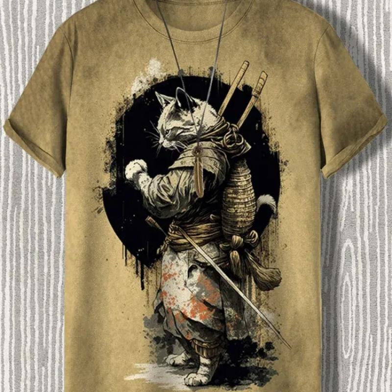ETST 07 Grafische Flame Daily Designer Retro Vintage Heren 3D Print T-shirt T-shirt Sport Buiten Vakantie Uitgaan T-shirt Korte Mouw Ronde Hals Shirt 6XL
