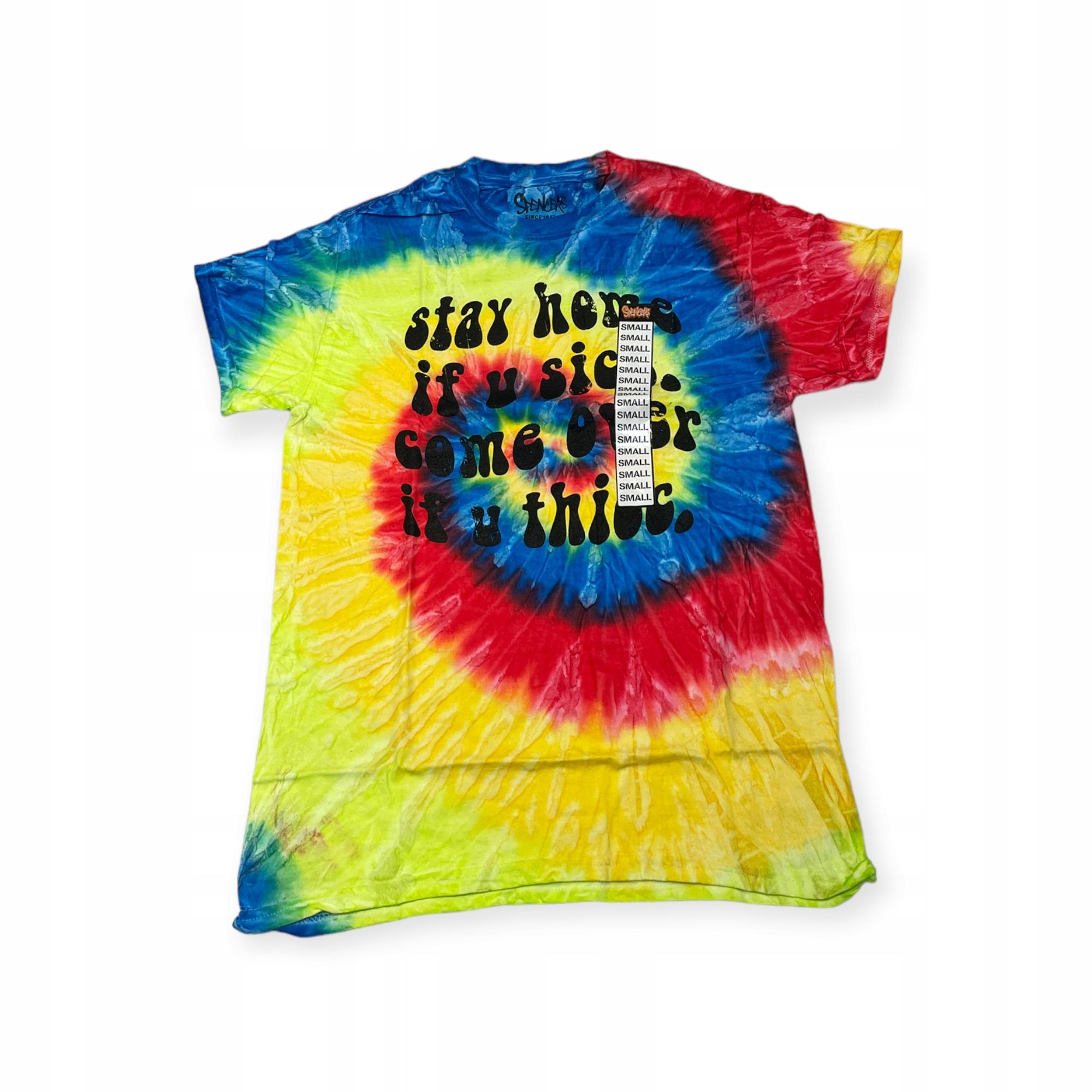 Outletup-clothes Koszulka T-shirt męski okrągły dekolt SPENCER'S nadruk S