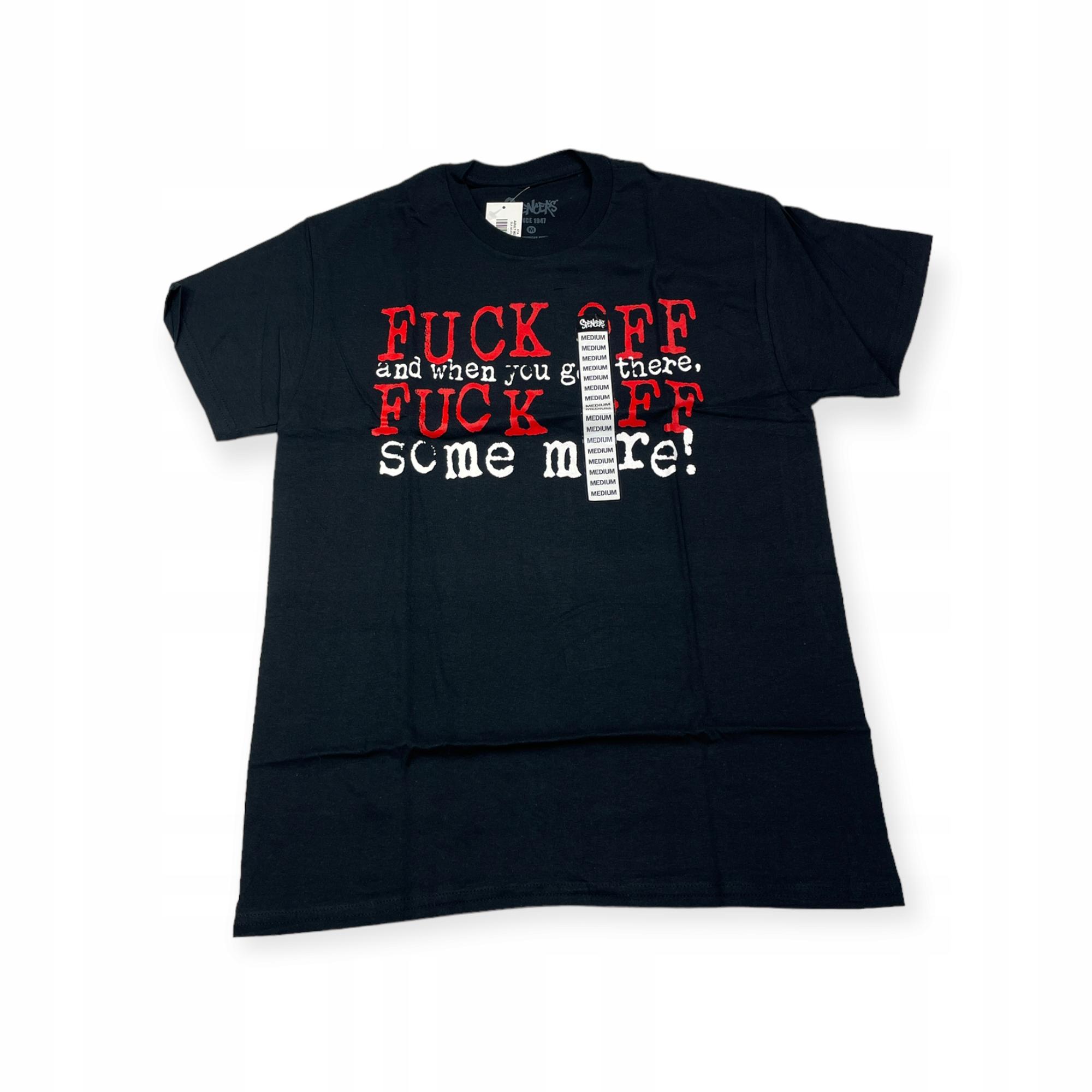 Outletup-clothes Koszulka T-shirt męski okrągły dekolt SPENCER'S NADRUK L