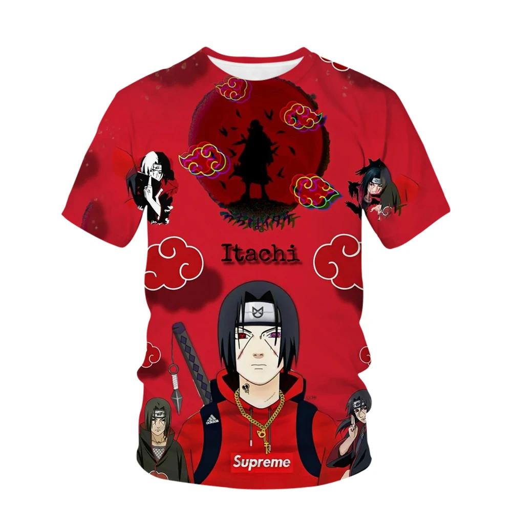 ETST0013 Zomer Naruto Hip Hop T-shirts voor heren Anime Kakashi Streetwear O-hals Korte mouwen Heren T-shirt Cartoon Grafische Tops Kleding 2XL