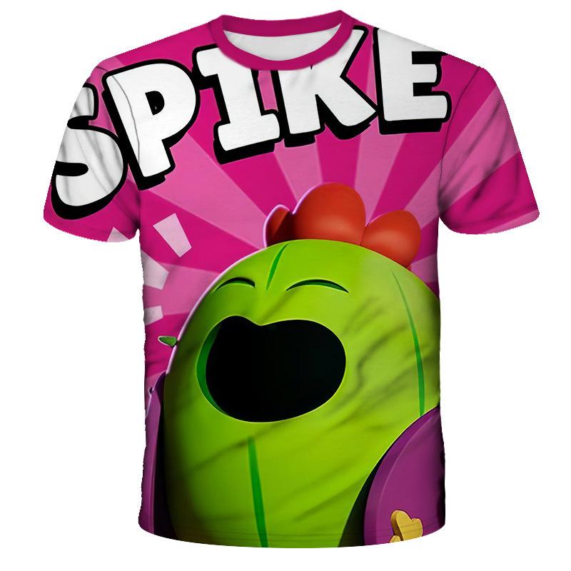 Baibao QIQI Polyester Snel drogend BRAWL STARS Heren Top Zomer Kinderen Casual Comfortabel Snel drogend Ademend Kinder T-shirt Kleding XXS-6XL 12 M
