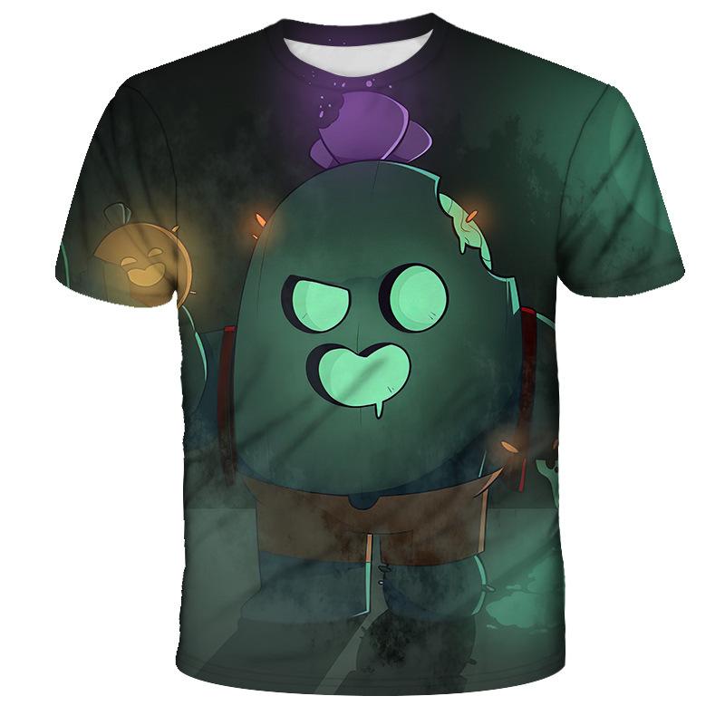 Baibao QIQI Polyester Snel drogend BRAWL STARS Heren Top Zomer Kinderen Casual Comfortabel Snel drogend Ademend Kinder T-shirt Kleding XXS-6XL 12 L