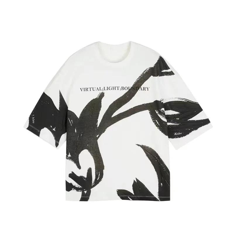 Kukebang Hawaiiaanse herenkleding 3D-geprint heren T-shirt Vintage trui T-shirt met korte mouwen Y2K Nieuwe zomermode T-shirt met korte mouwen M