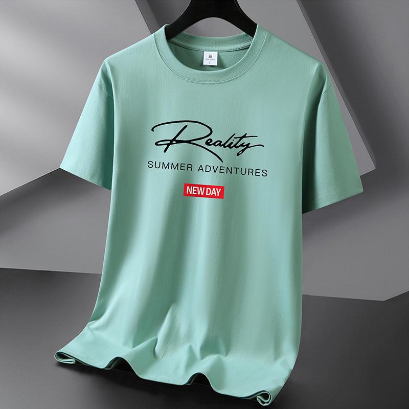 AI Supermarket Unisex Pure Katoenen Korte Mouw Trendy Casual T-shirts - Grote Maten Zomer Tops 4XL