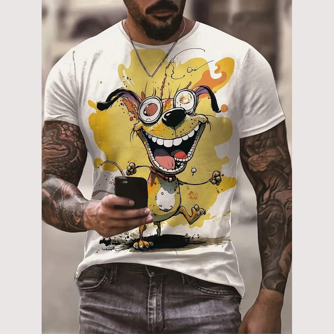 TIP723 Zomer heren T-shirt Street Casual korte mouw Cartoon 3D print Grappige dieren T-shirts Mode Streetwear Herenkleding 120